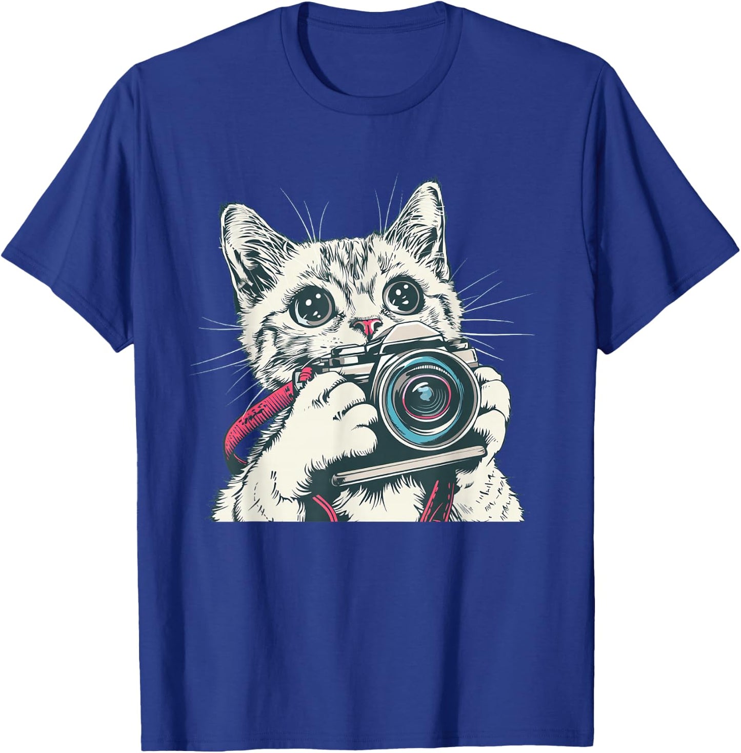 Awesome Camera Cat for traveling and taking Photos Lovers T-Shirt - T-Shirt | Royal
