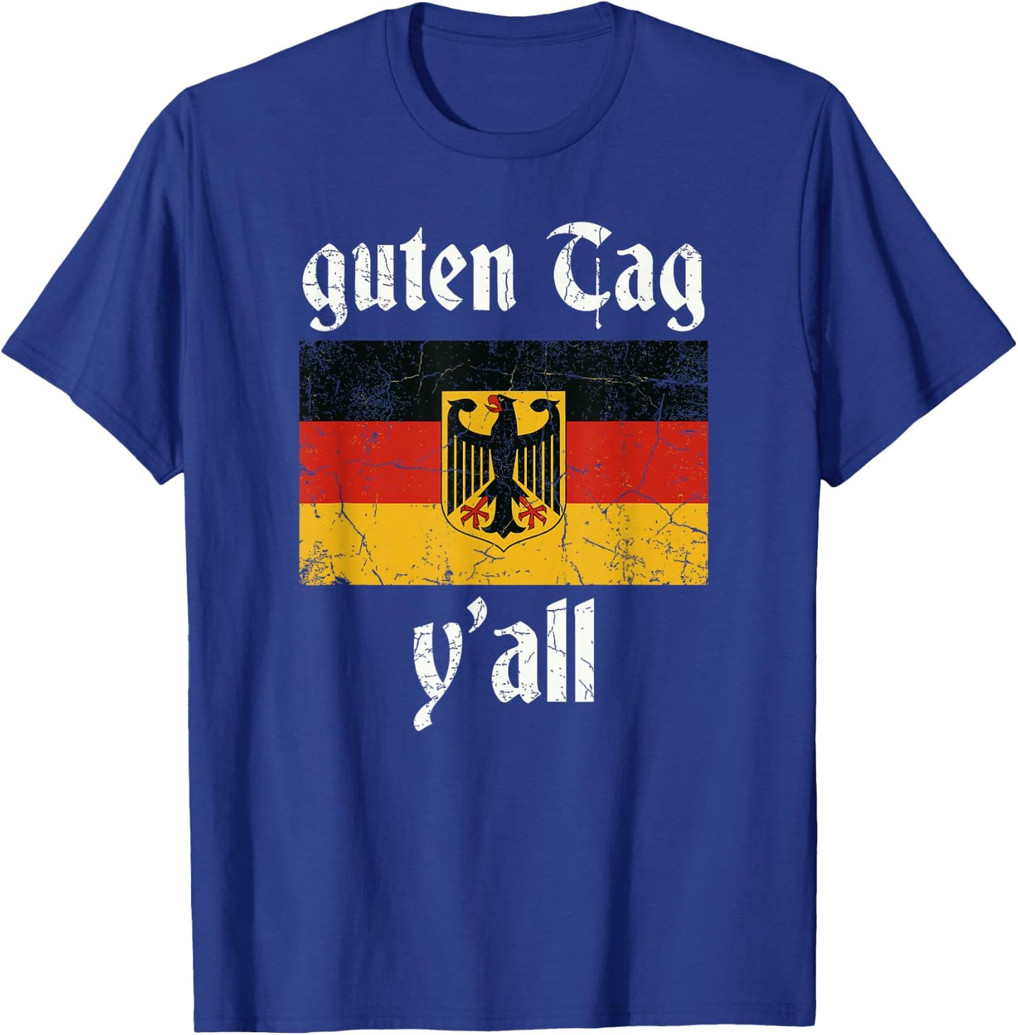 Oktoberfest Germany Festival Vintage Flag Guten Tag Ya'll T-Shirt - T-Shirt | Royal