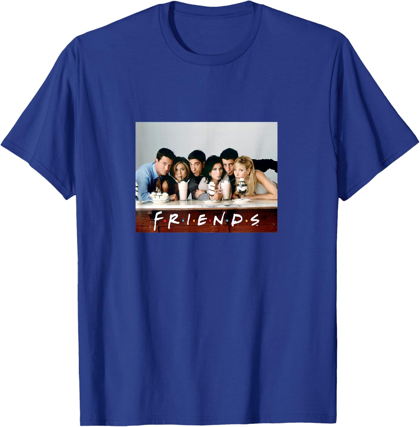 Friends PAPL192 Photo de la série TV avec logo New York T-Shirt - T-Shirt | Royal
