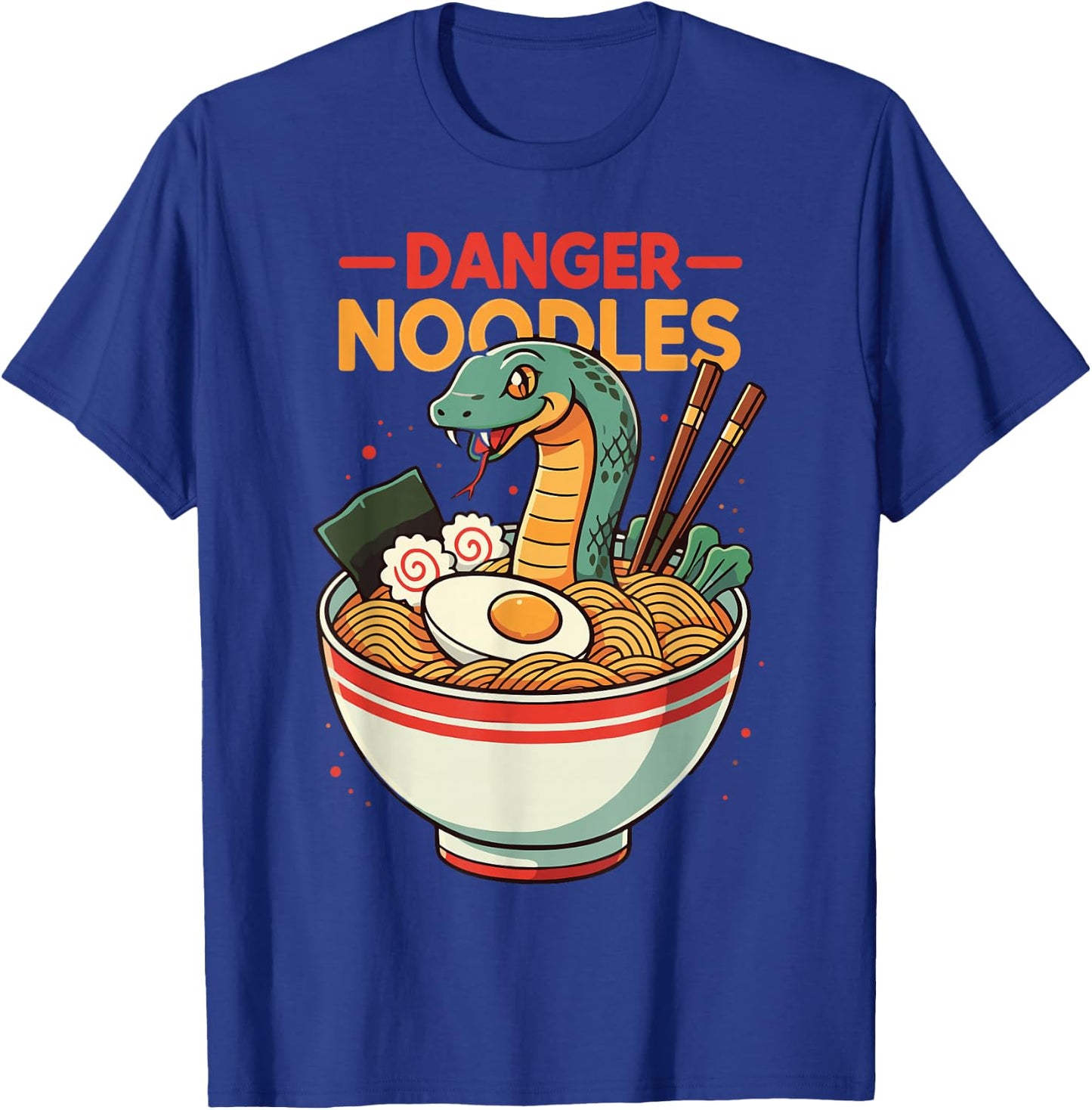 Danger Noodles Snake Ramen Funny Reptile Lover T-Shirt - T-Shirt | Royal