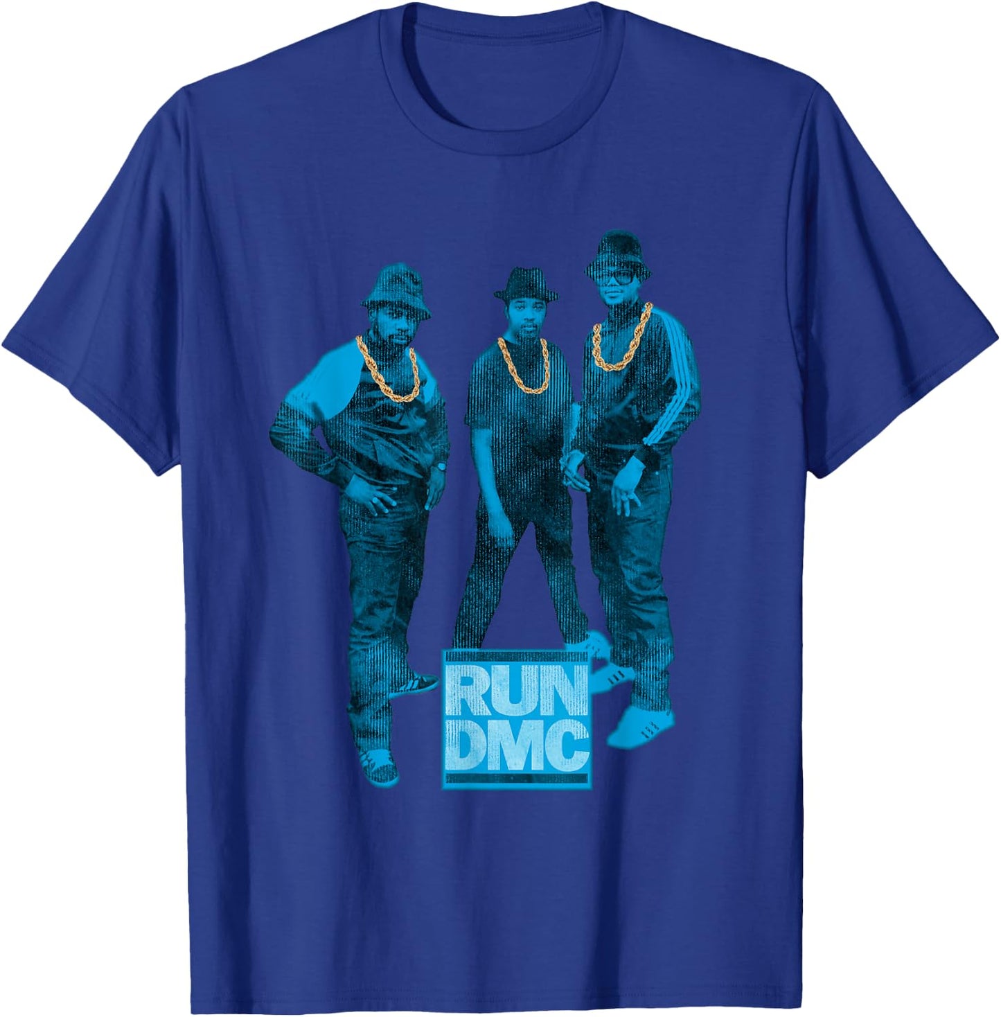 RUN DMC Blue Distressed T-Shirt - T-Shirt | Royal