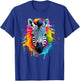 Colorful Splash Art Zebra Wildlife Animal Lover T-Shirt - T-Shirt | Royal
