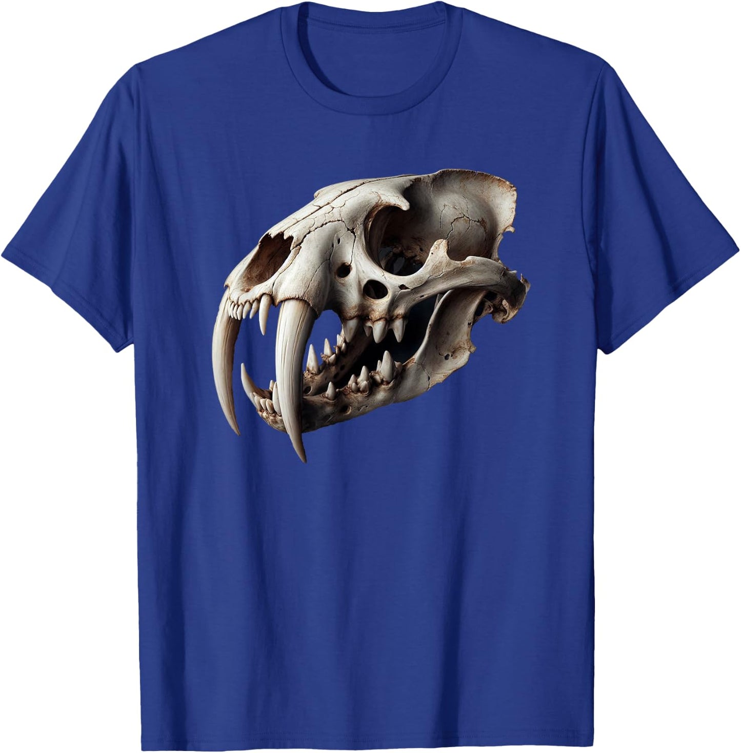 Saber-Tooth Cat Fossil Skull. Smilodon. T-Shirt - T-Shirt | Royal