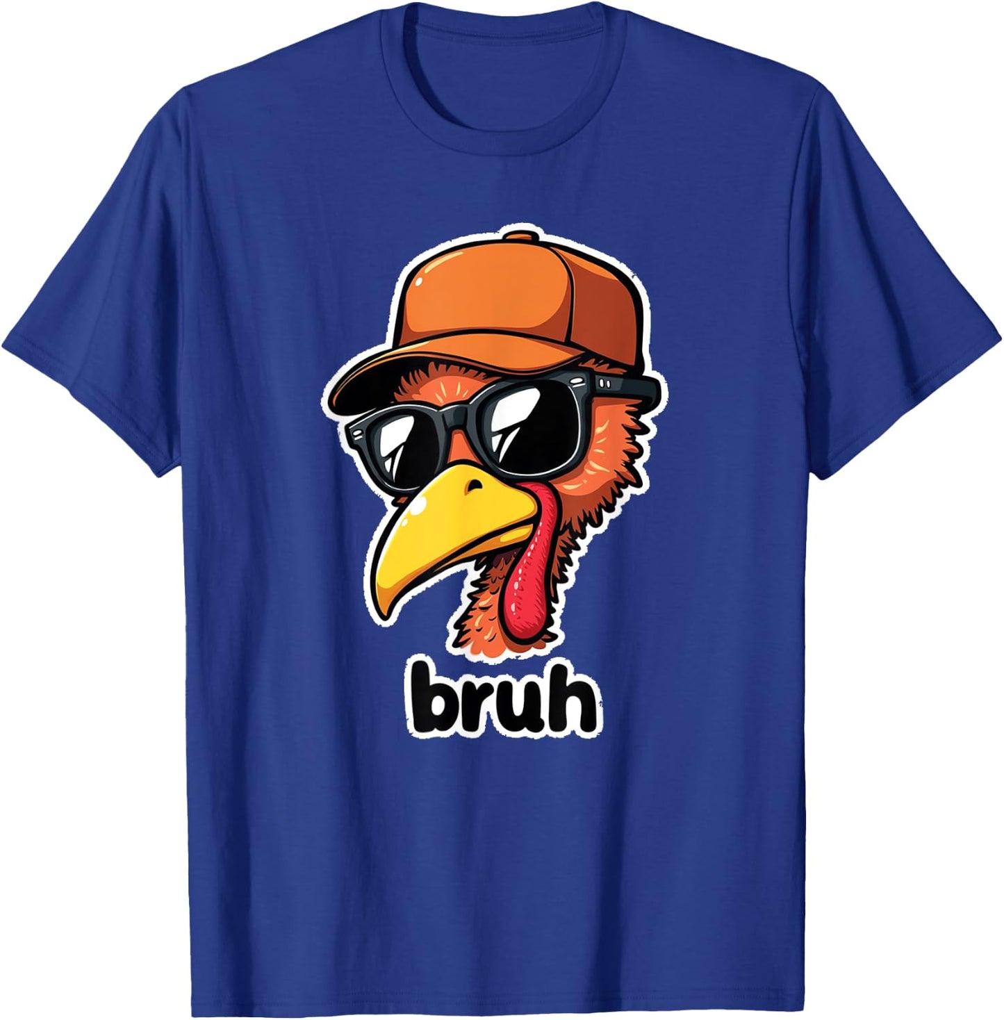 turkey face thanksgiving Bruh Boys Toddler youth man turkey T-Shirt - T-Shirt | Royal