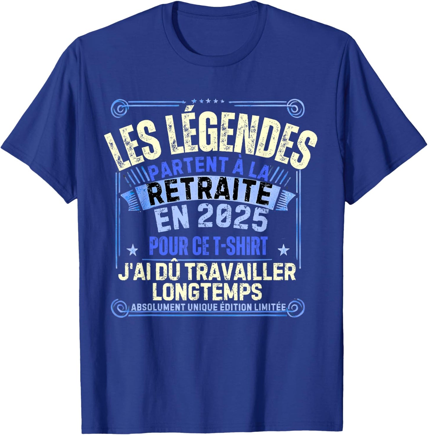 Retirement 2025 Man Retired 2025 , Black, S T-Shirt - T-Shirt | Royal