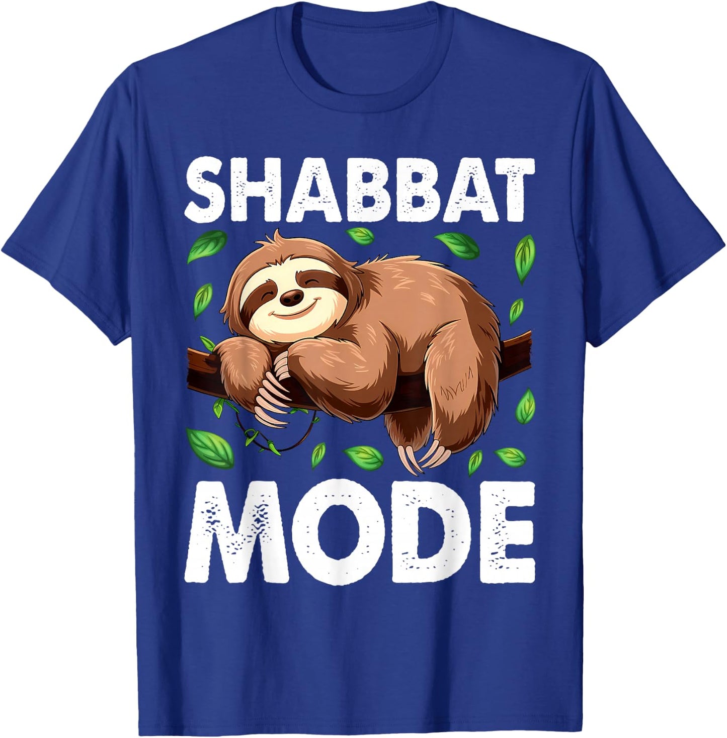 Shabbat Mode Sleepy Sloth shabbat Shalom Jewish Sabbath T-Shirt - T-Shirt | Royal