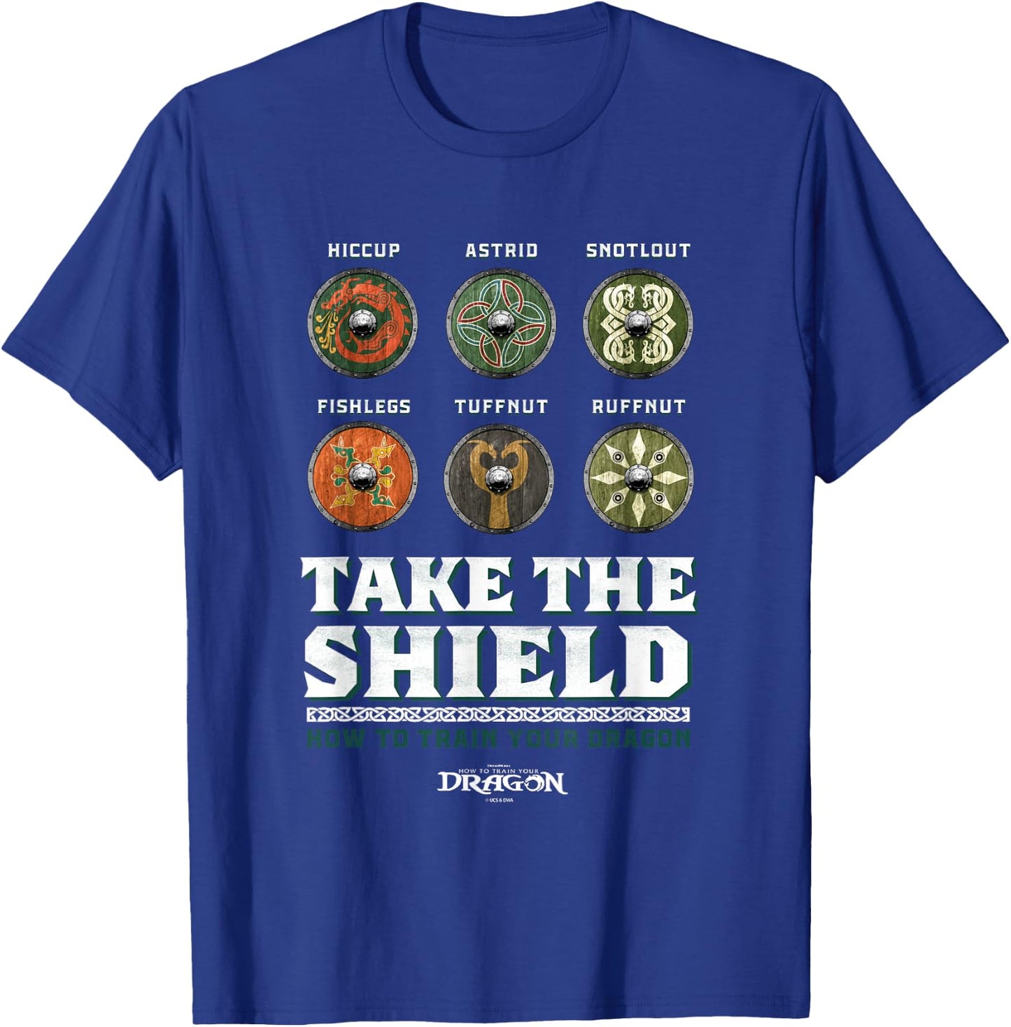 DreamWorks Dragons Take The Shield T-Shirt - T-Shirt | Royal