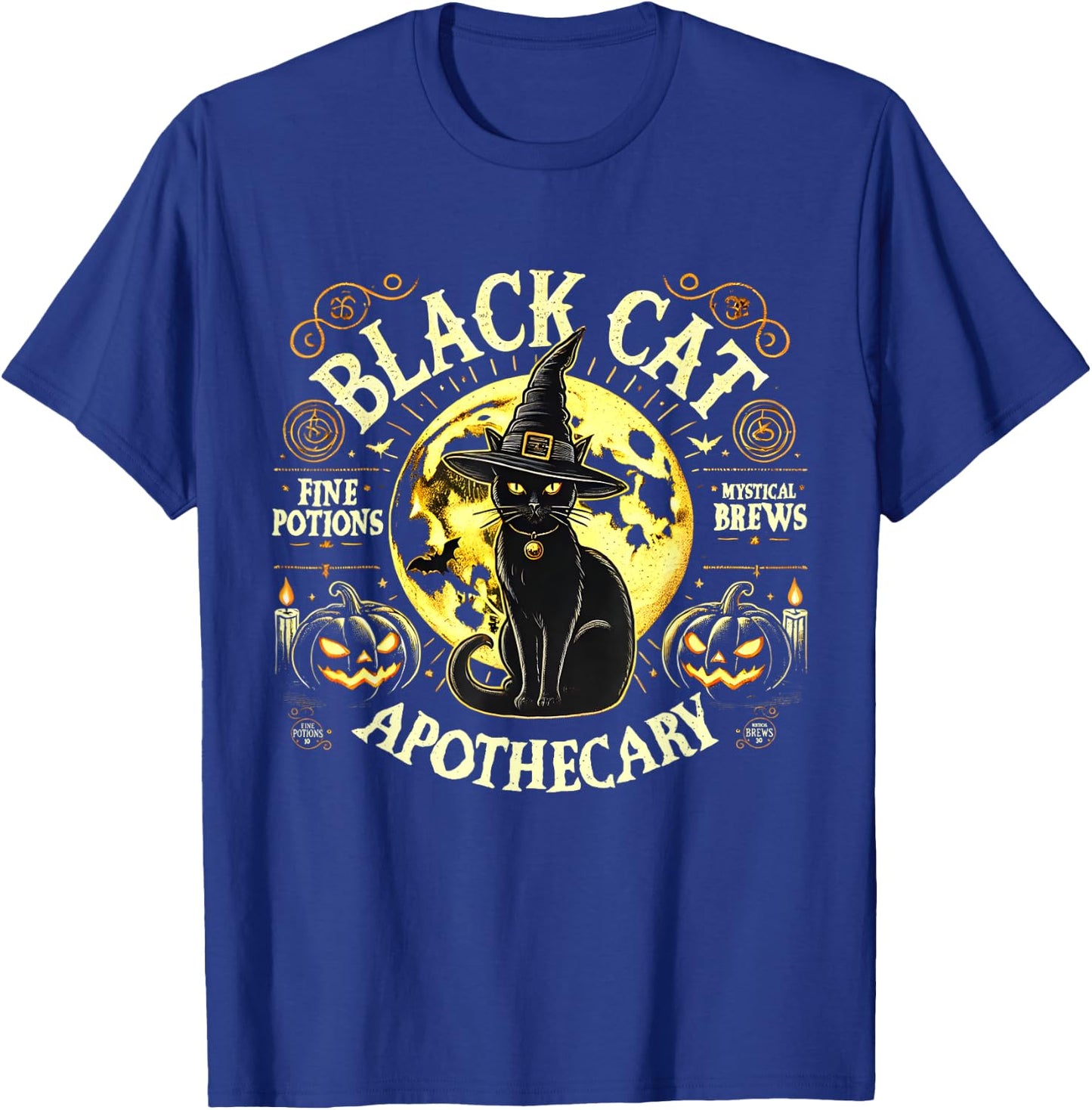 Salem The Cat Black Cat Apothecary Halloween Men Women T-Shirt - T-Shirt | Royal