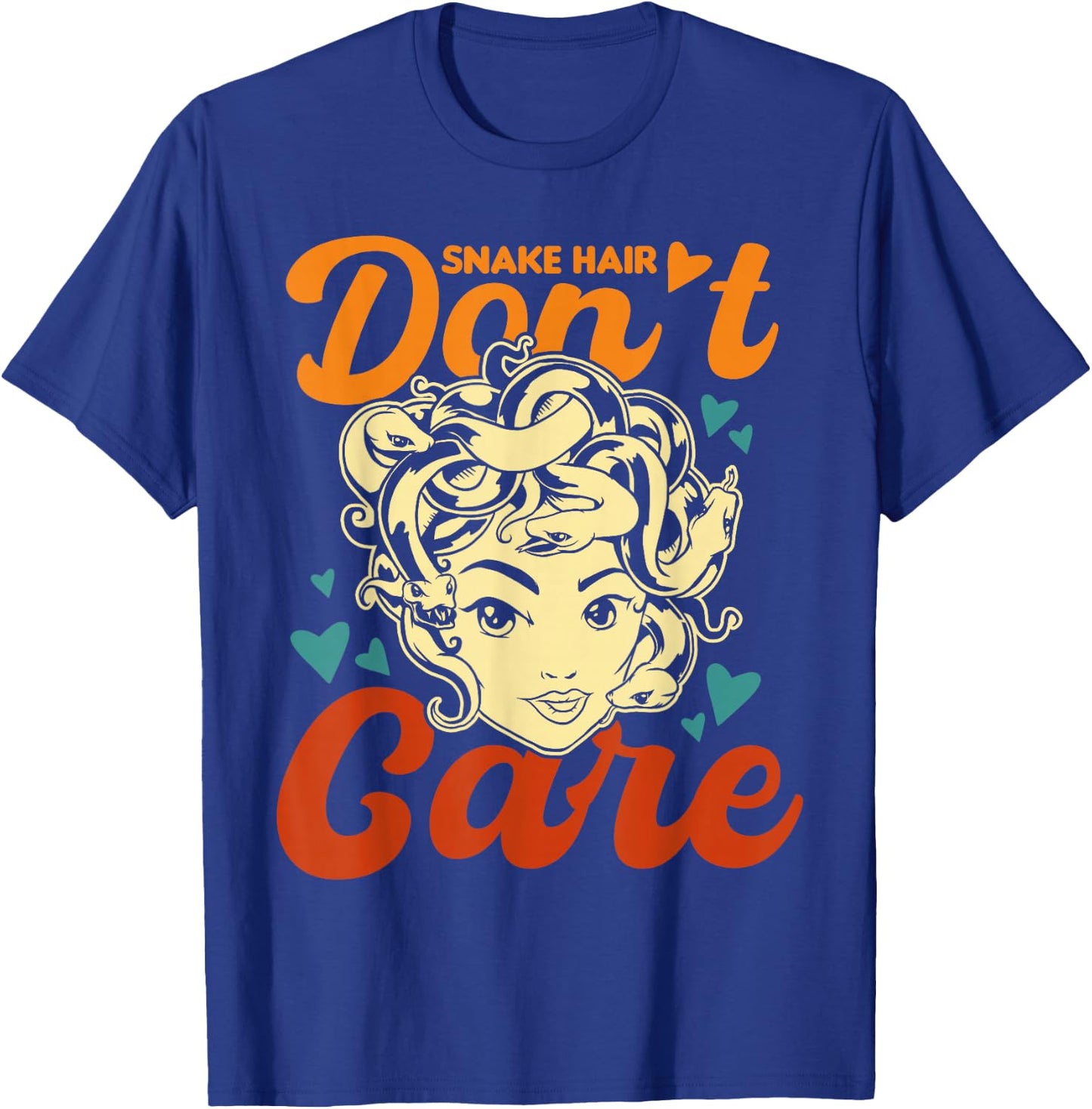 Greek Mythology Snake Hair Don't Care Medusa Female T-Shirt - T-Shirt | Royal