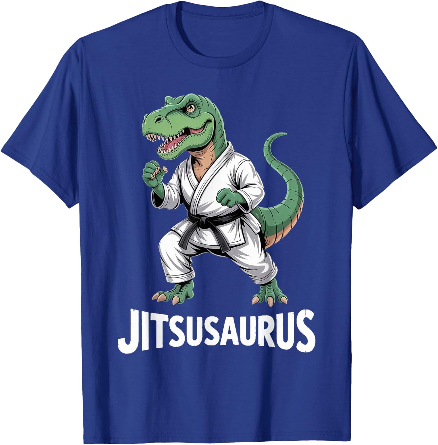 Jitsusaurus Funny BJJ Brazilian Jiu Jitsu Trex Kids Boys T-Shirt - T-Shirt | Royal