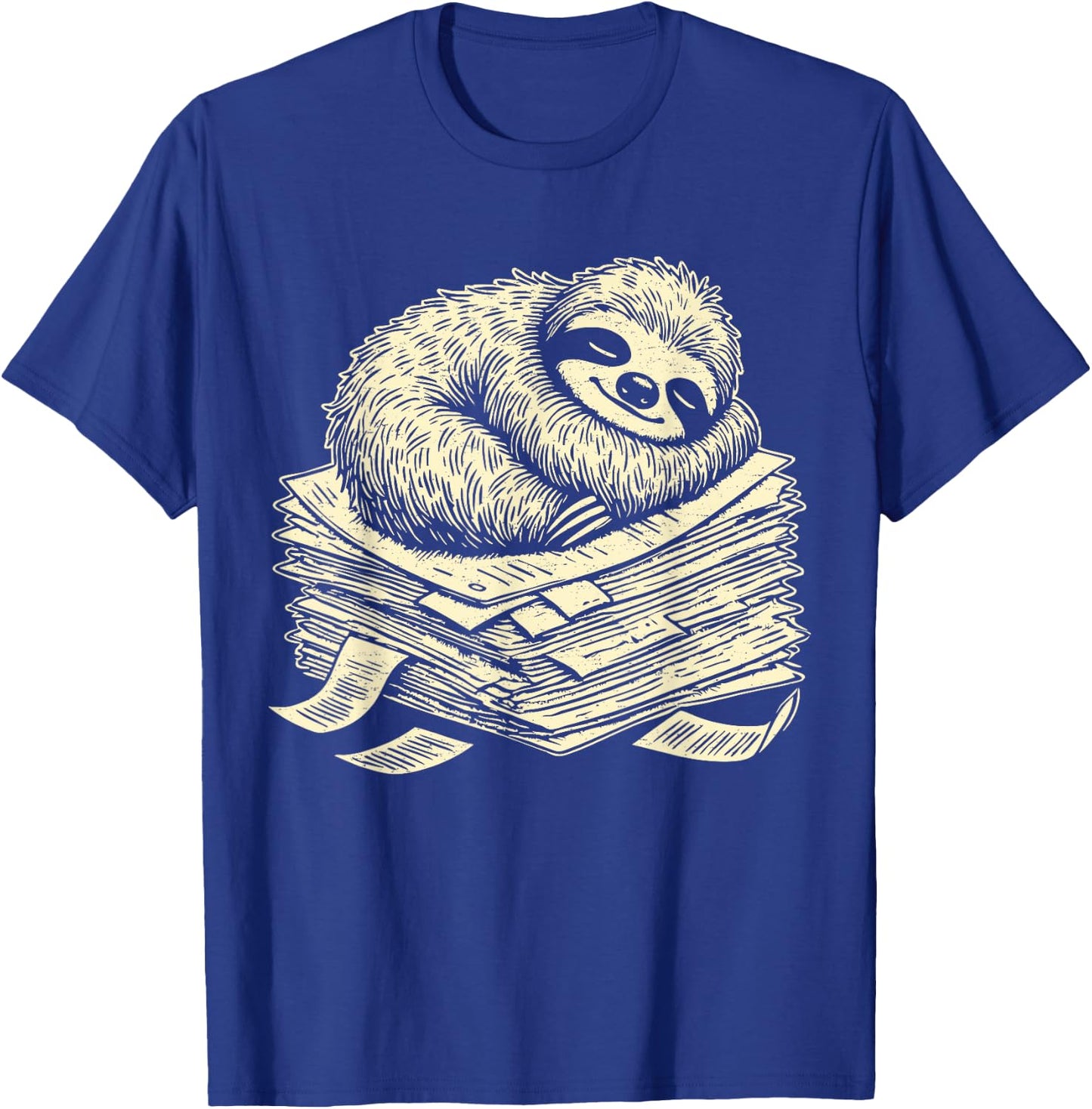 Papier humoristique paresseux pour enseignant, étudiant, amoureux des paresseux T-Shirt - T-Shirt | Royal