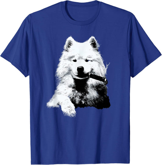 Samoyed Dog Owner for Dad Father's Day T-Shirt - T-Shirt | Royal