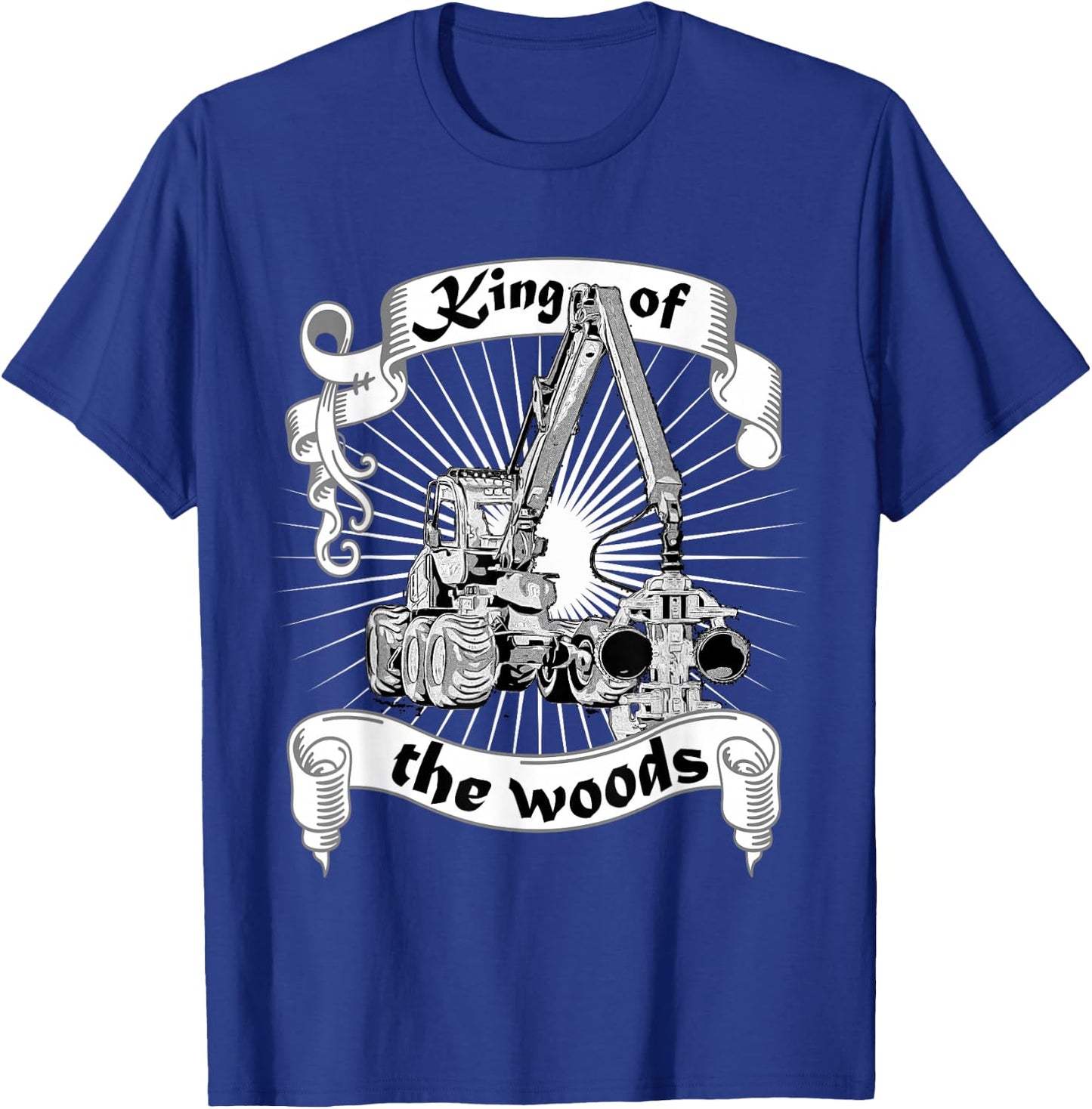 King of the Woods Förster Holzfäller Waldarbeiter Harvester , black T-Shirt - T-Shirt | Royal