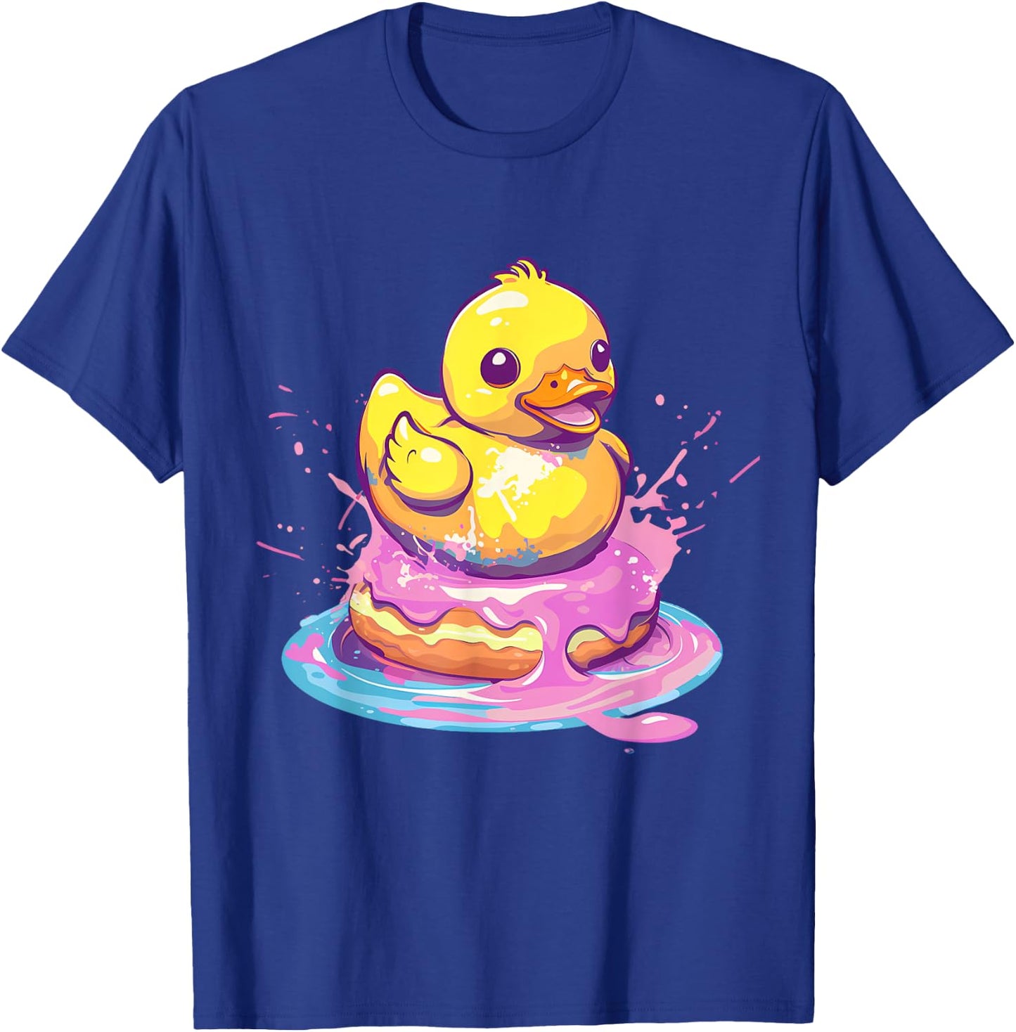 Rubber Duck Rubber Duckie Duck Lover Donut Rubber Duckling T-Shirt - T-Shirt | Royal