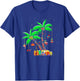 Christmas Palm Tree Tropical Xmas Coconut Lights T-Shirt - T-Shirt | Royal