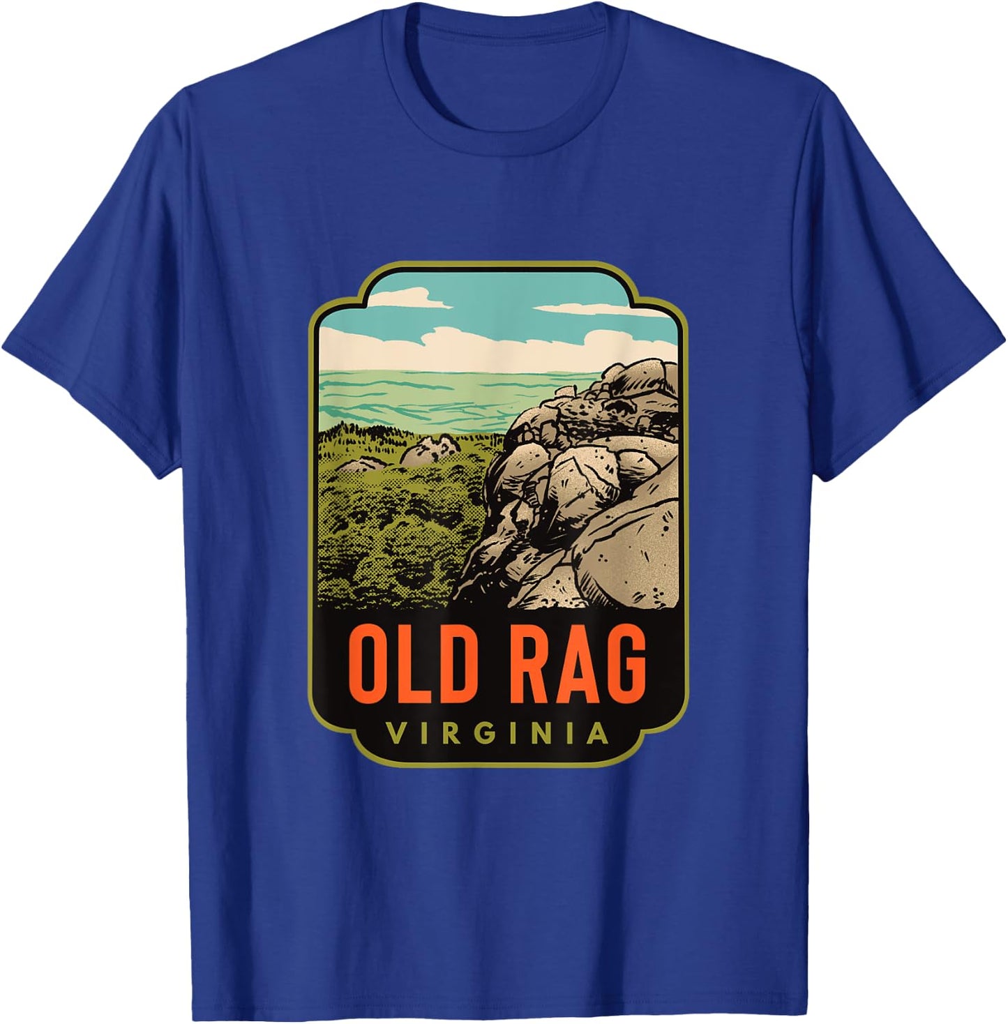 Old Rag Mountain Virginia T-Shirt - T-Shirt | Royal