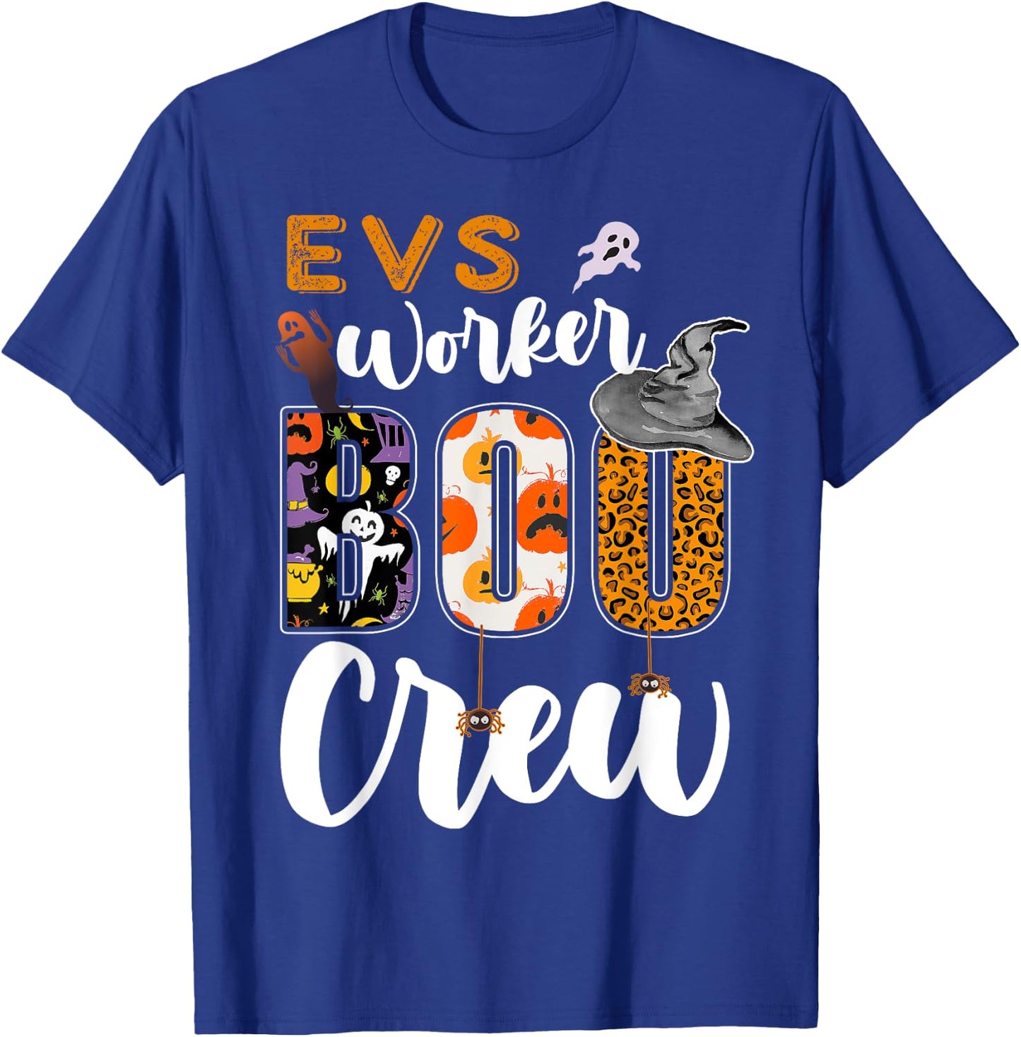 EVS Worker Boo Crew Halloween Environmental Services Match T-Shirt - T-Shirt | Royal