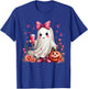 In October We Wear Pink Ghost Breast Cancer Awareness T-Shirt - T-Shirt | Royal