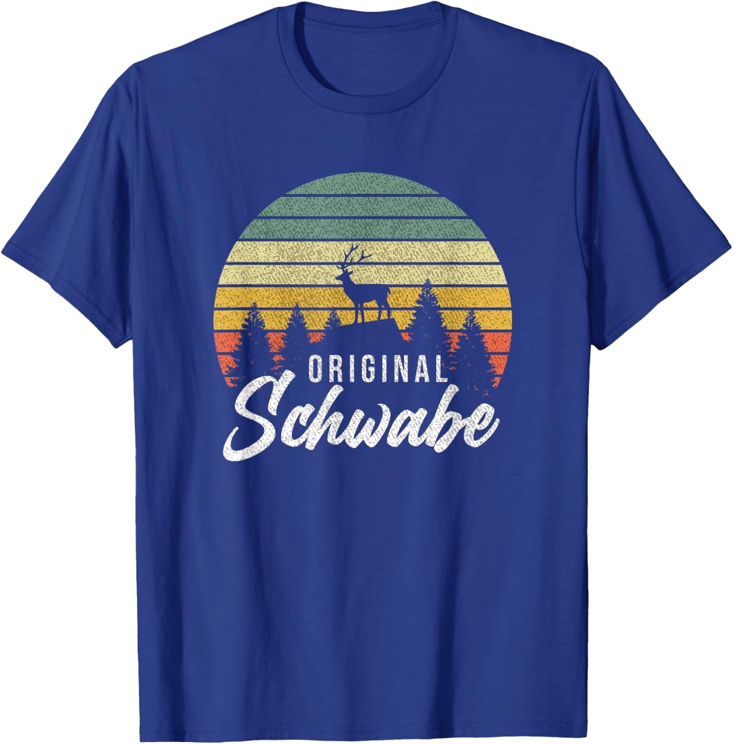 Hirsch Wald Original Schwabe Souvenir Urlaub Wandern T-Shirt - T-Shirt | Royal