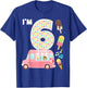 6th Birthday Crew Ice Cream Truck I'm 6 Bday Ice Cream Party T-Shirt - T-Shirt | Royal