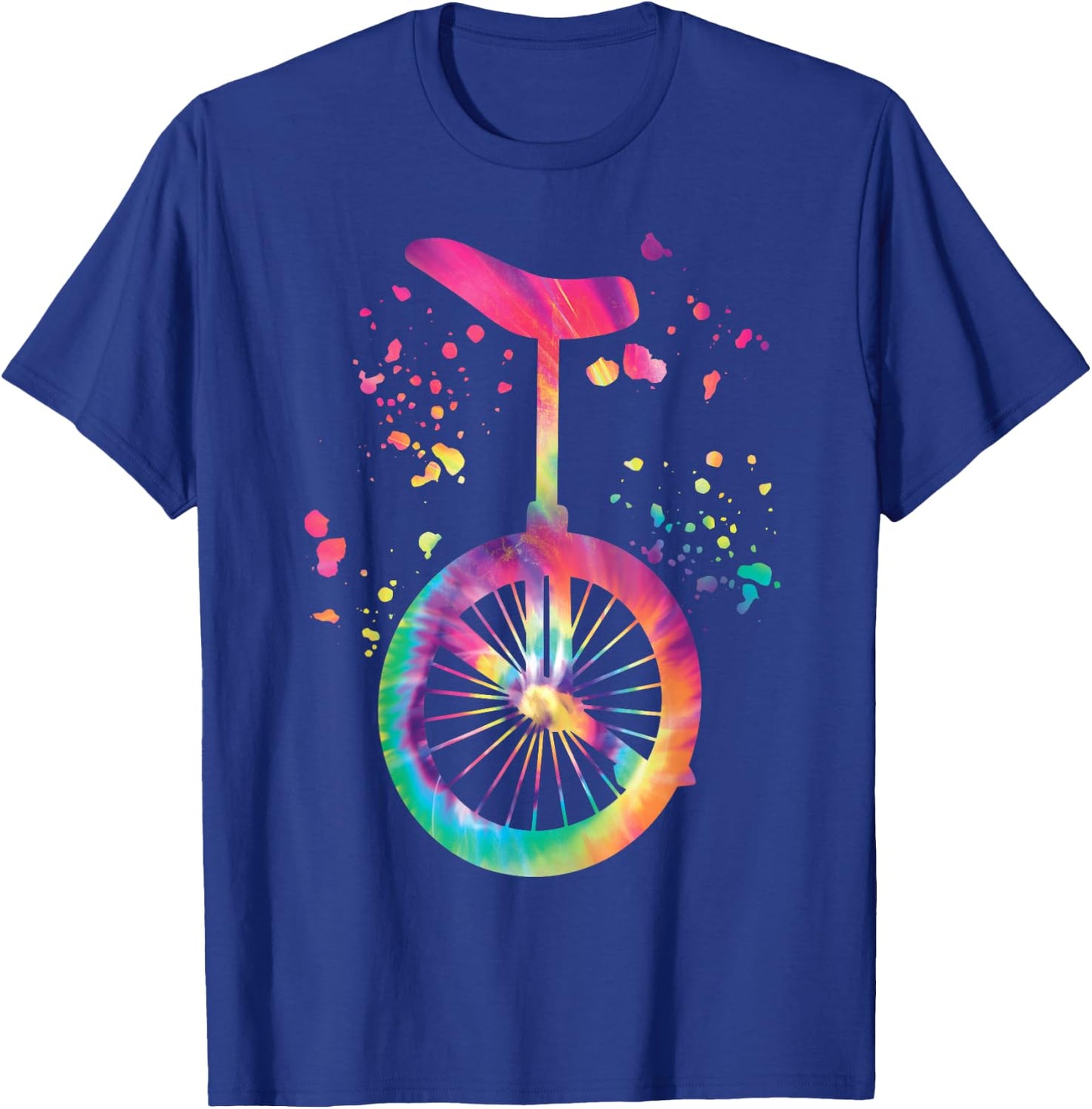 Unicyclist Unicycle Unicycle Colorsplash Unicycle , black T-Shirt - T-Shirt | Royal