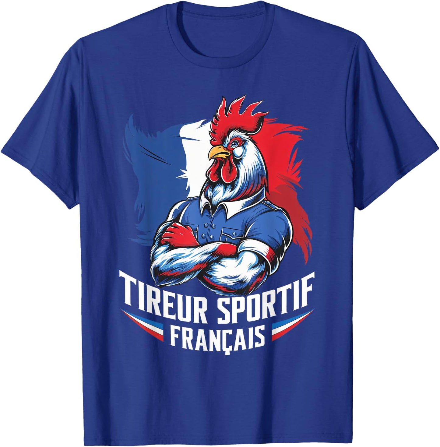 French Sporty Shooter, Shooting Stand Humor Airsoft Pride , Black, S T-Shirt - T-Shirt | Royal
