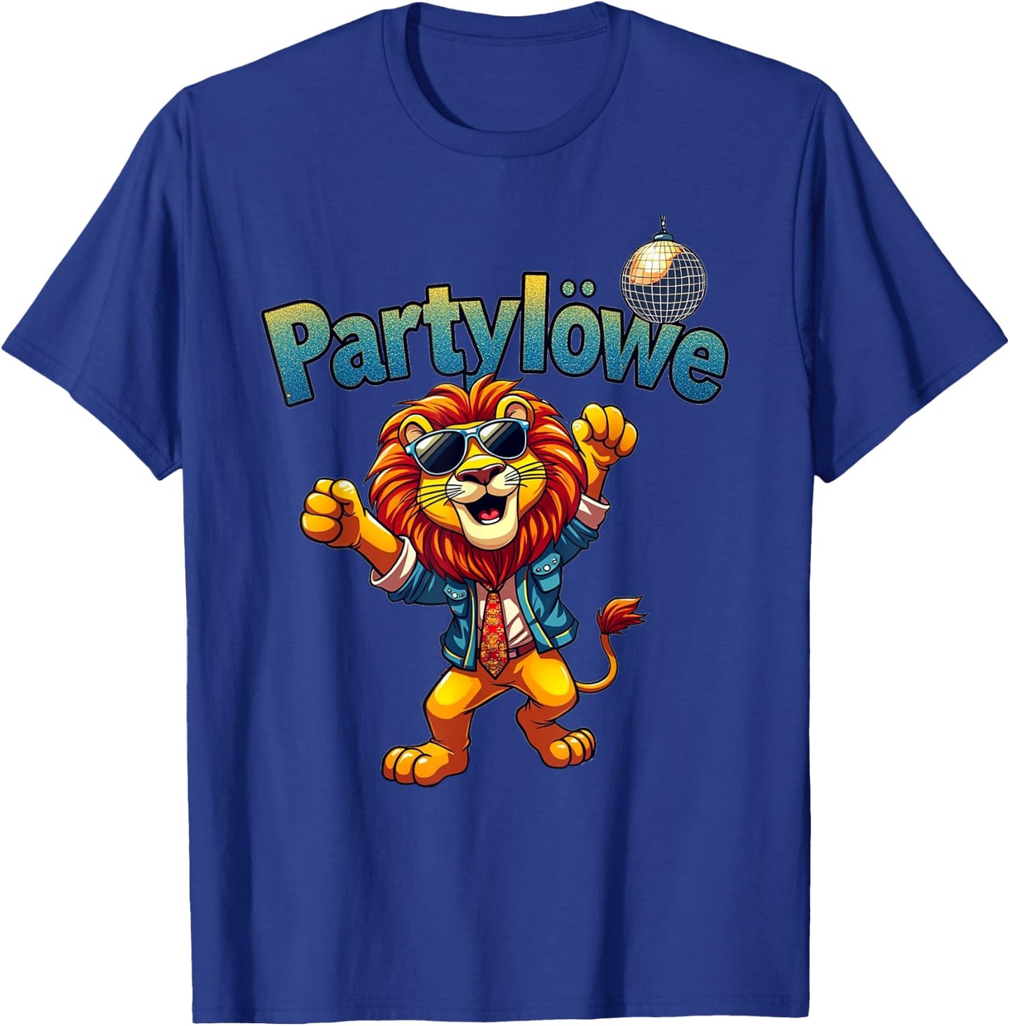 Party Lion Funny Gift for Party with Party Lion , black T-Shirt - T-Shirt | Royal