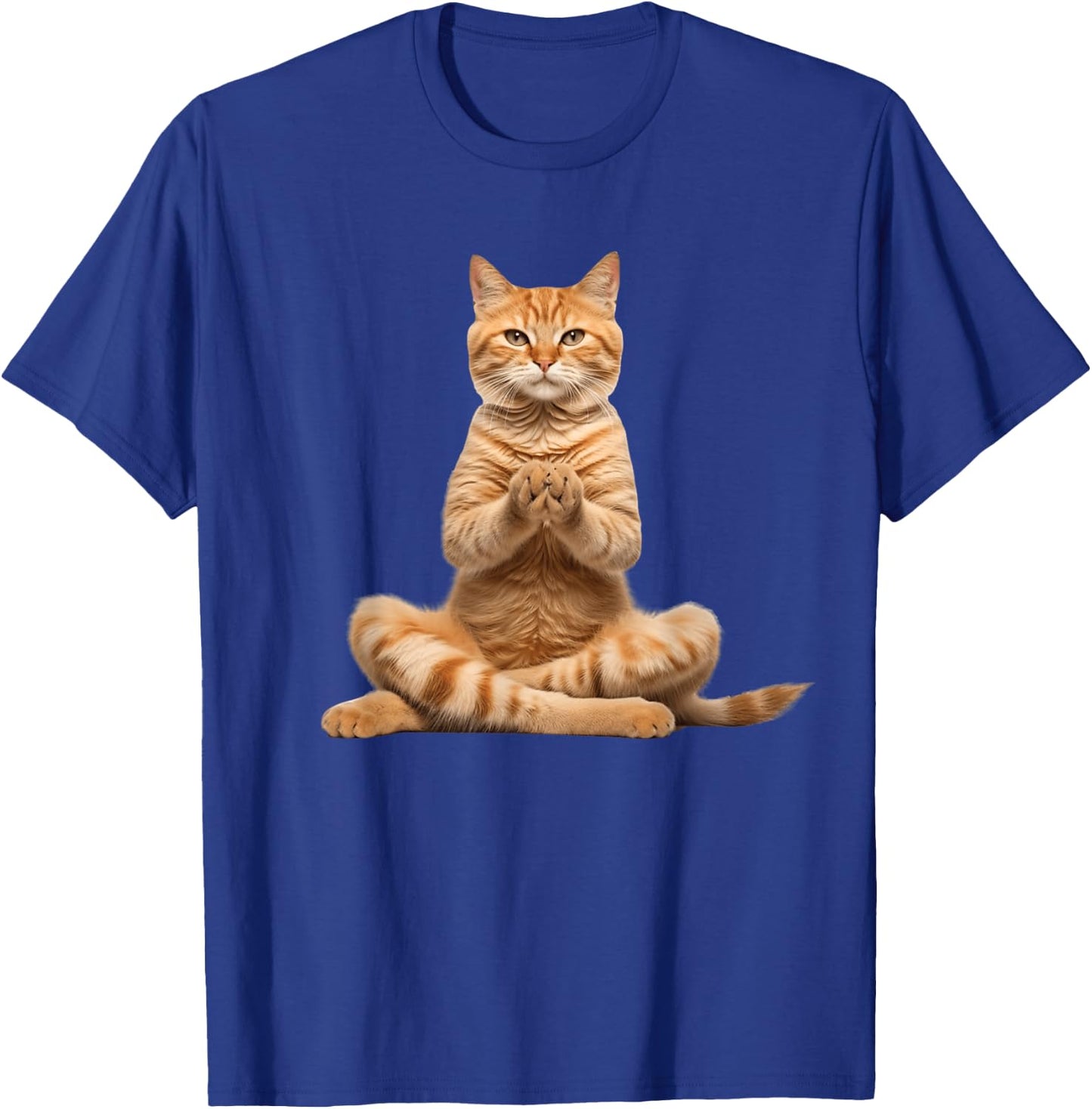 Funny Cat Doing Yoga for Lover Cats Kitty Kitten Owner T-Shirt - T-Shirt | Royal