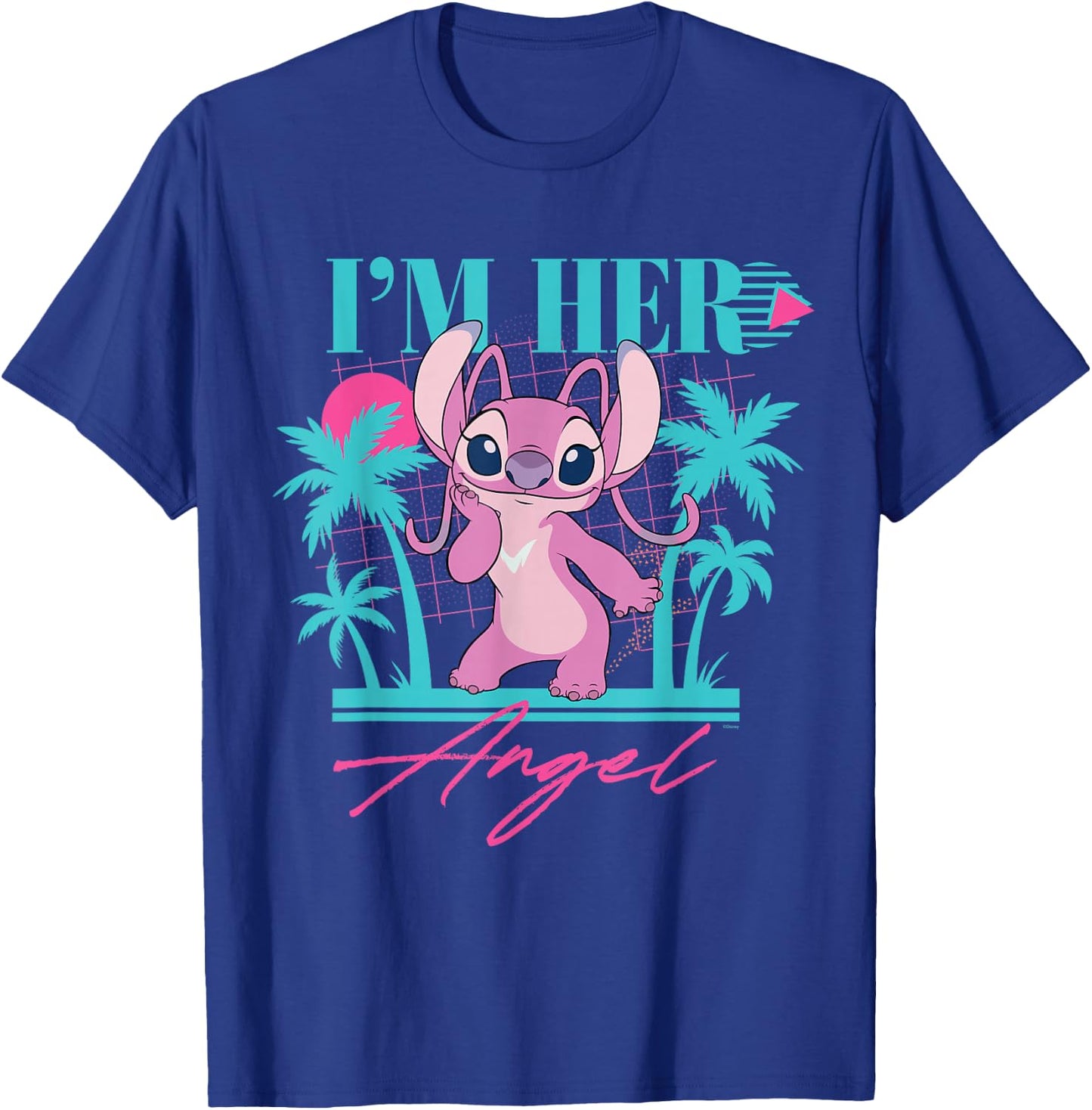 Disney Stitch Retro ’90s Couples Matching I’m Her Angel T-Shirt - T-Shirt | Royal
