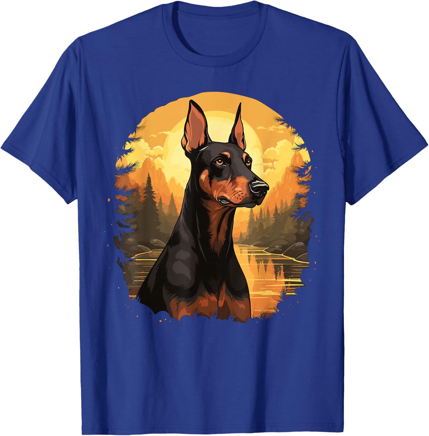 Doberman Dog Doberman T-Shirt - T-Shirt | Royal