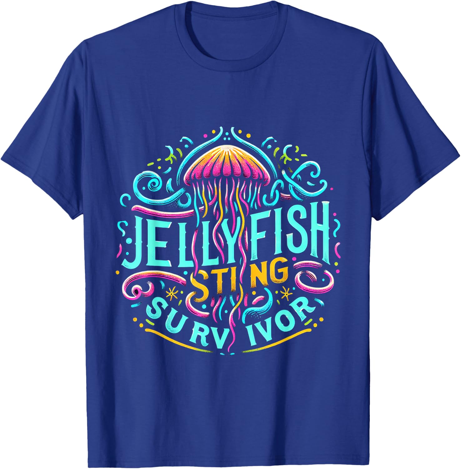 Jellyfish Sting Survivor T-Shirt - T-Shirt | Royal
