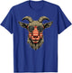 Cool Goat with Sunglasses and USA Flag Girls Kids Men T-Shirt - T-Shirt | Royal