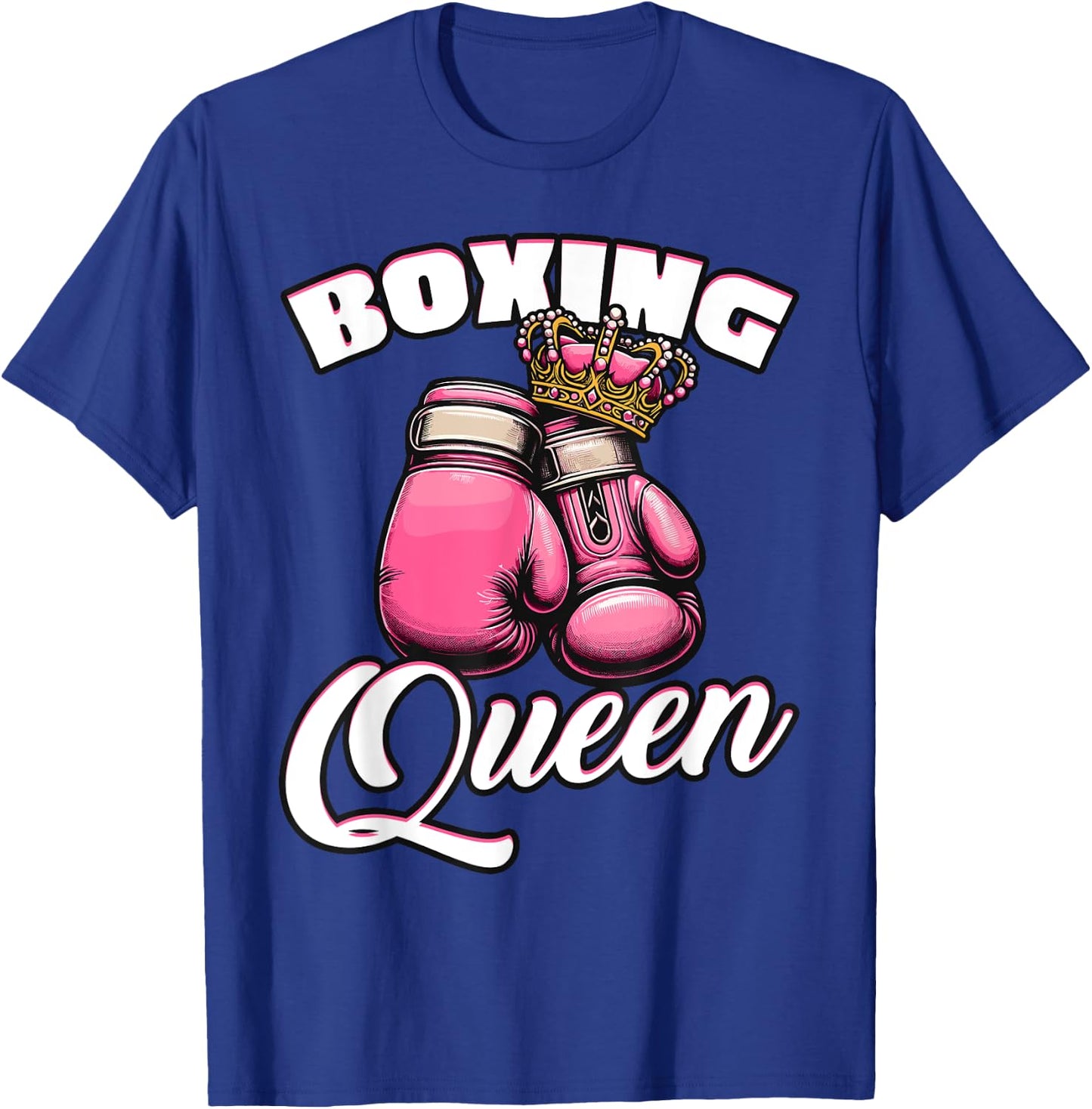 Pink Gloves Crown Boxing Lover T-Shirt - T-Shirt | Royal