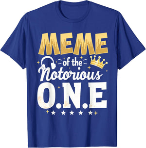 Crown 1st Birthday Grandma Meme Of Notorious One T-Shirt - T-Shirt | Royal