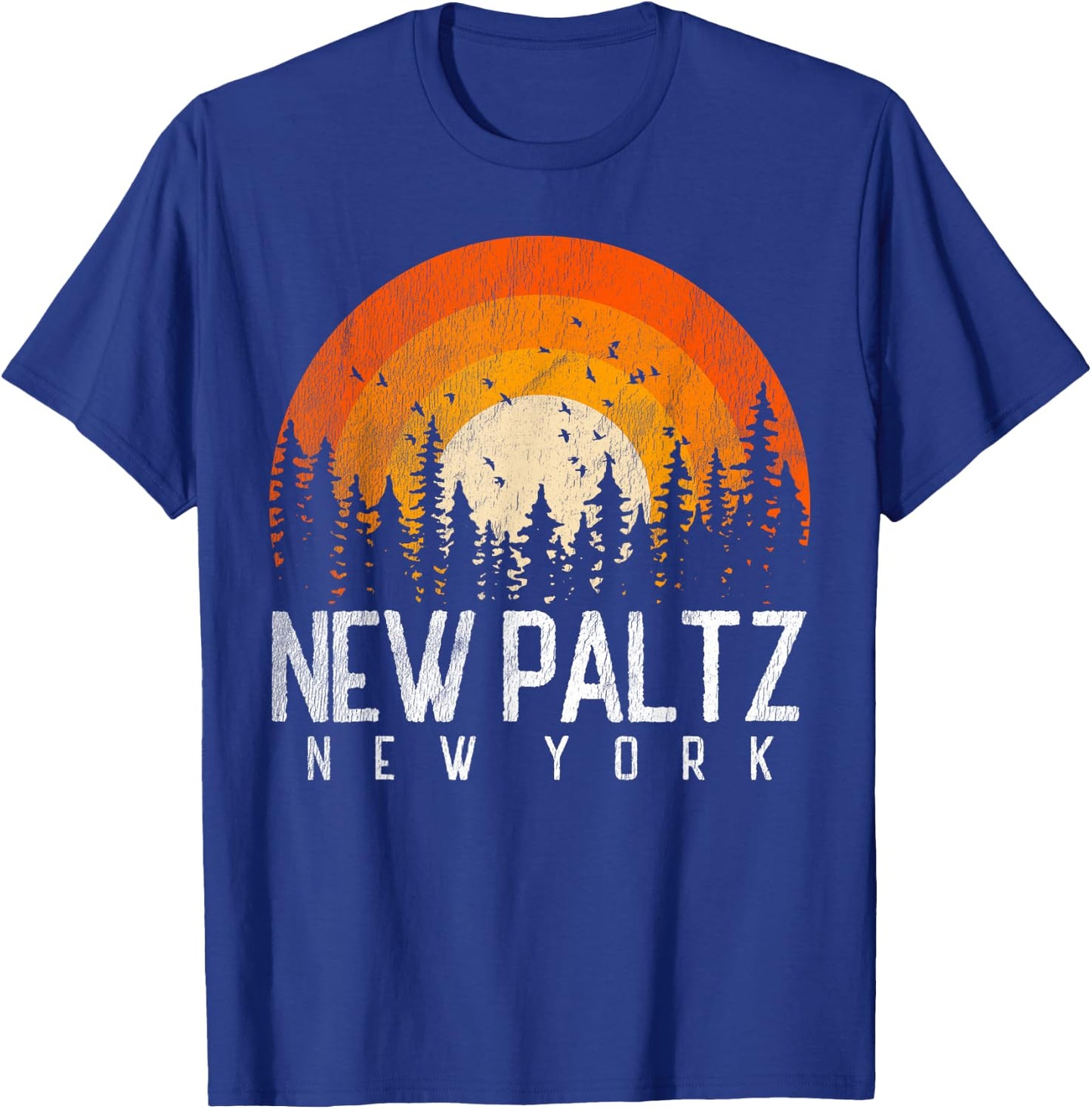 New Paltz New York NY Shirt Retro Vintage 70s 80s 90s Gift T-Shirt - T-Shirt | Royal