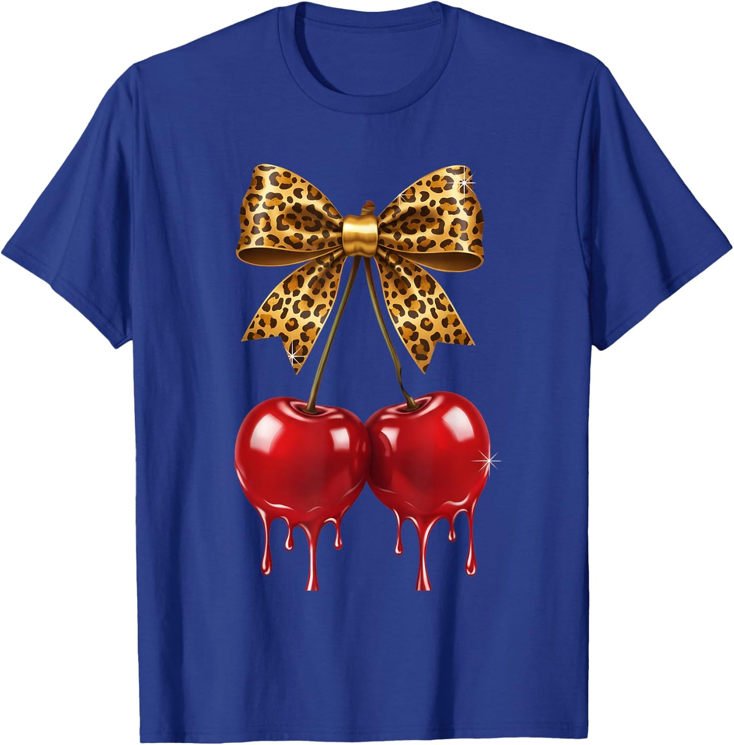 Cherry Bow Coquette Red Cherries Fruits T-Shirt - T-Shirt | Royal