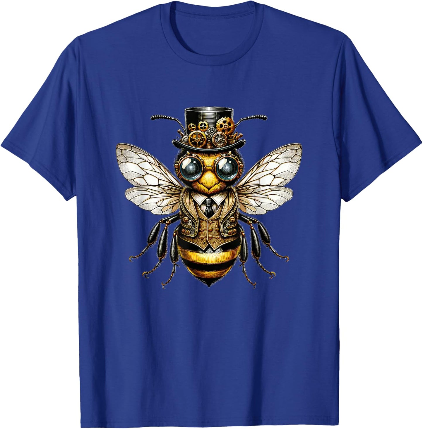 Steampunk Bee Women Men Kids Steampunk Bee T-Shirt - T-Shirt | Royal