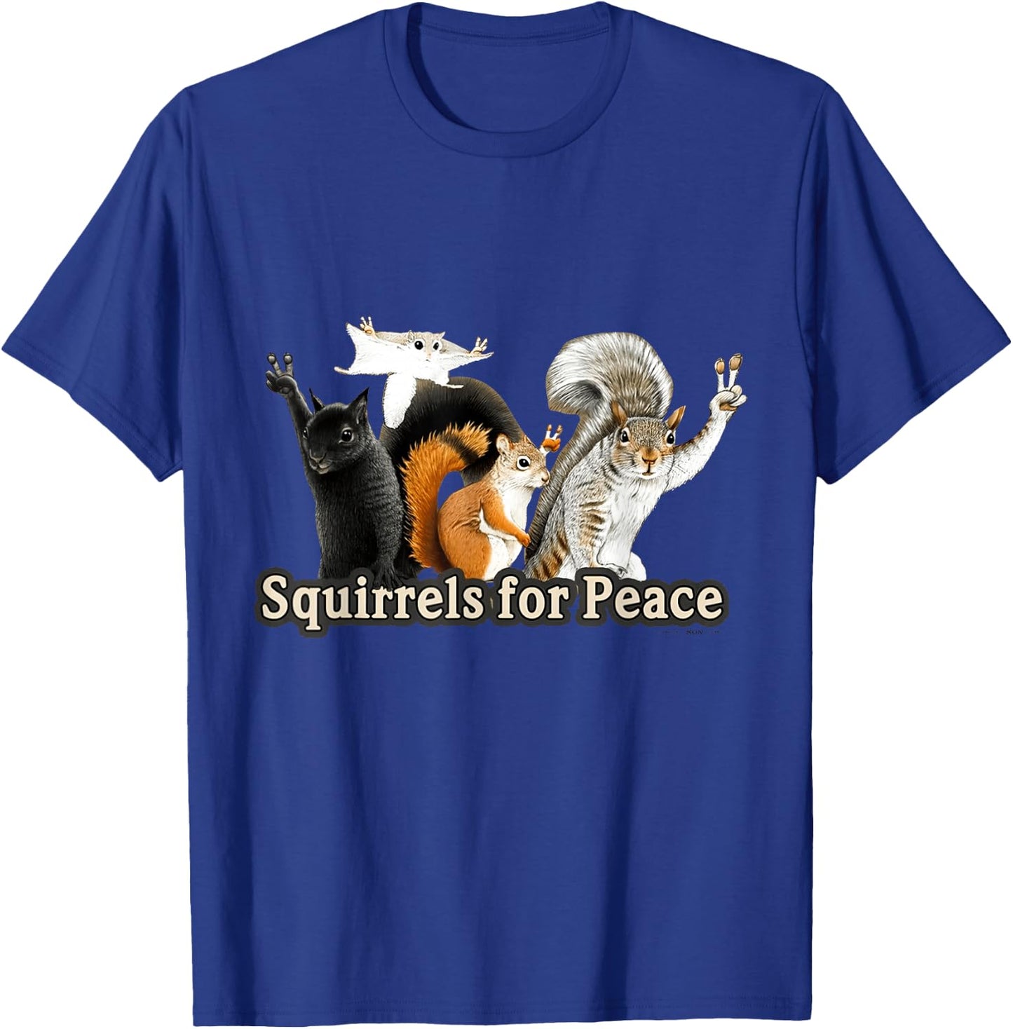 Squirrels for peace for boy T-Shirt - T-Shirt | Royal