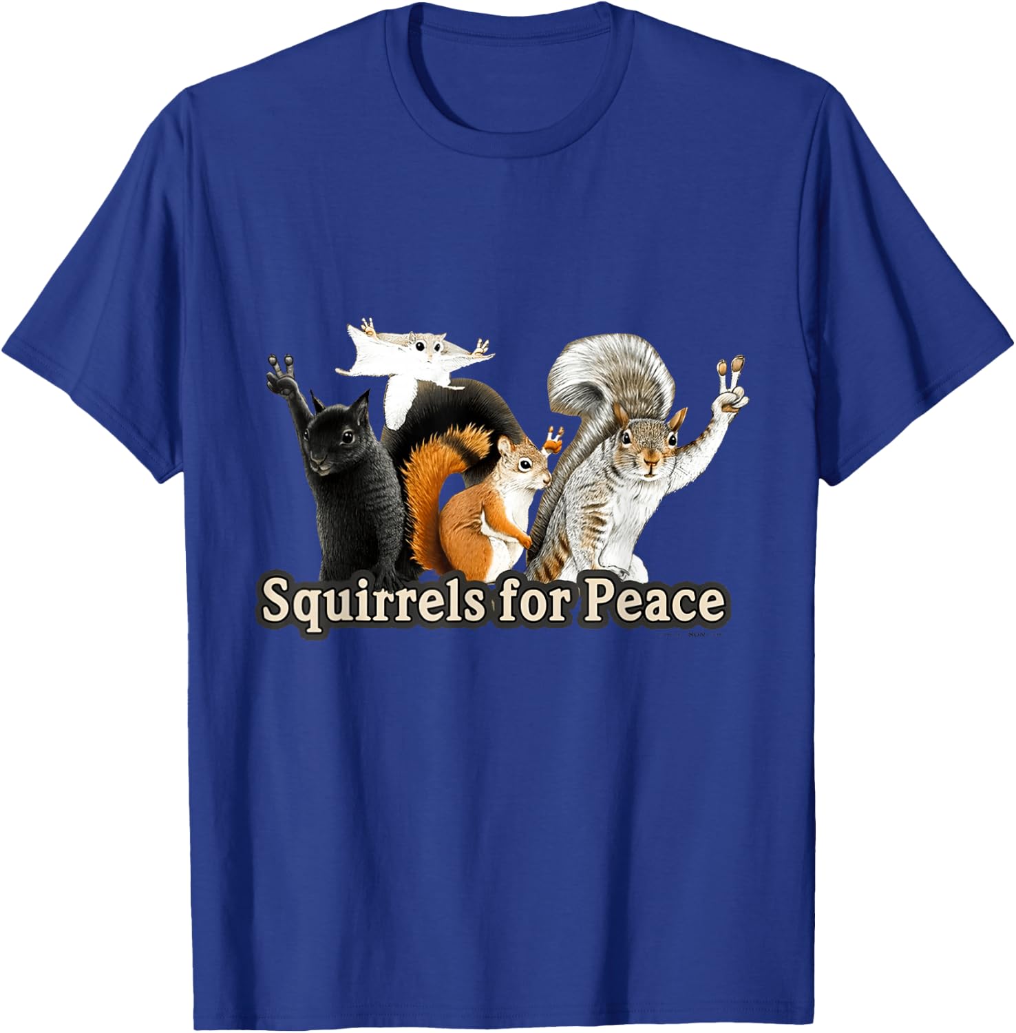 Squirrels for peace for boy T-Shirt - T-Shirt | Royal