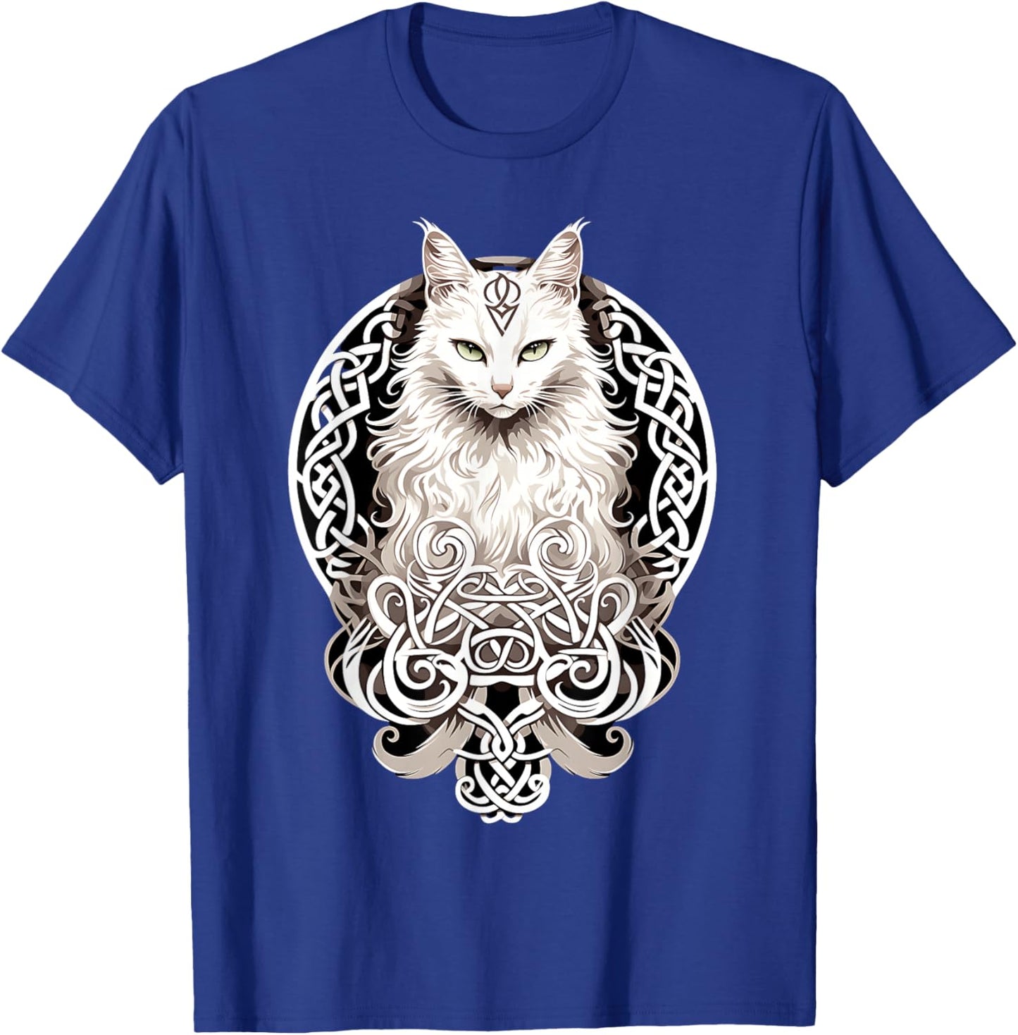 Celtic Knot Cat Wiccan Wicca Animal Pagan Nordic Witch , Black, S T-Shirt - T-Shirt | Royal