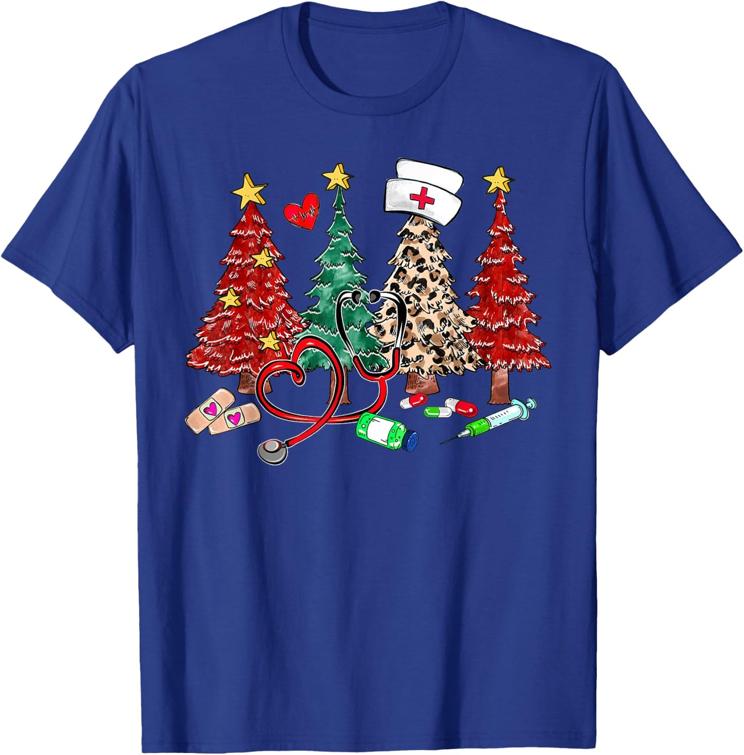 Christmas Nurse , Nurse Christmas Shirt Gift T-Shirt - T-Shirt | Royal