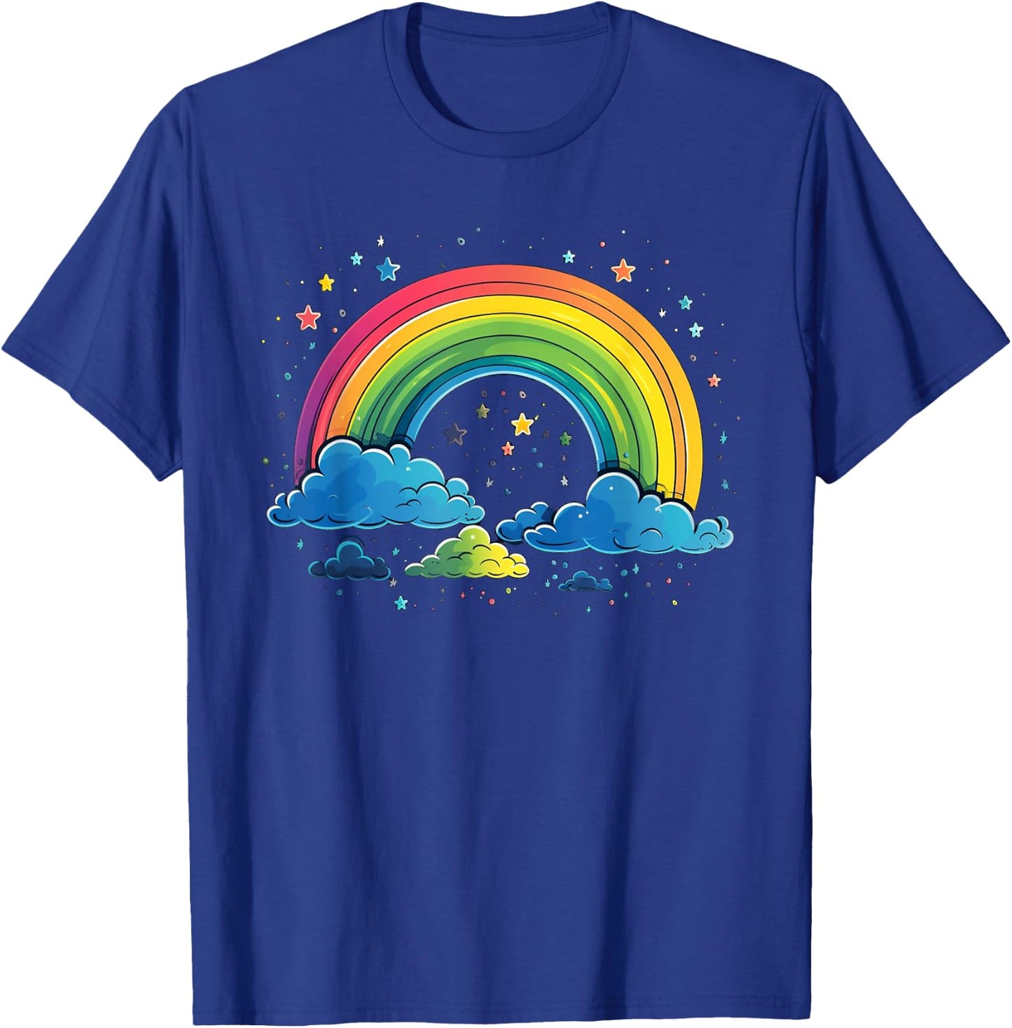 Cool Rainbow Colours at Night for Boys and Girls T-Shirt - T-Shirt | Royal