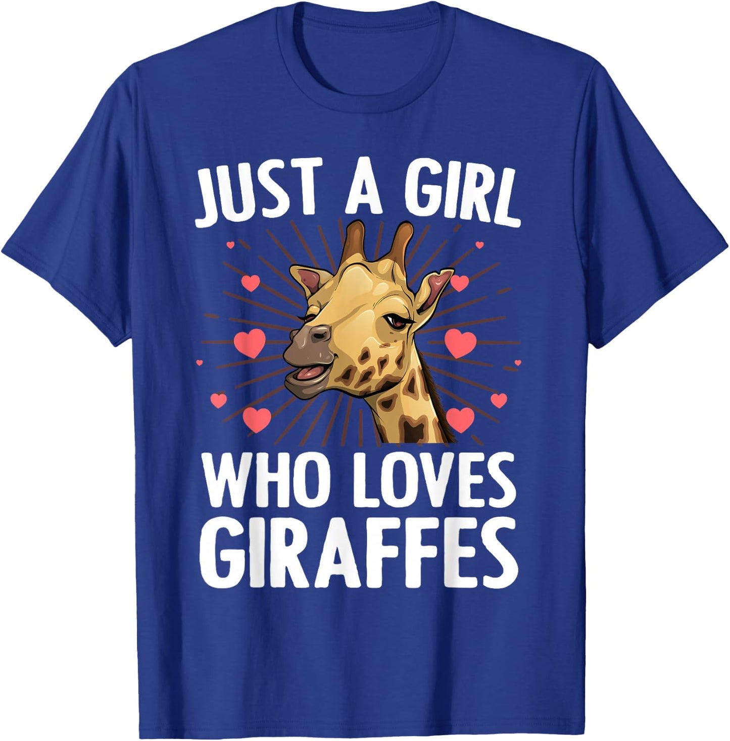 Funny Giraffe Design Girls Safari Giraffe Lovers T-Shirt - T-Shirt | Royal