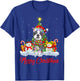 Rat Terrier Dog Xmas Tree Lights Santa Rat Terrier Christmas T-Shirt - T-Shirt | Royal