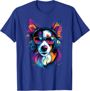 Border Collie mit Sonnenbrille Welpe Süße Border Collies T-Shirt - T-Shirt | Royal