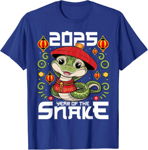 Chinese New Year 2025 Kids Year of The Snake 2025 T-Shirt - T-Shirt | Royal