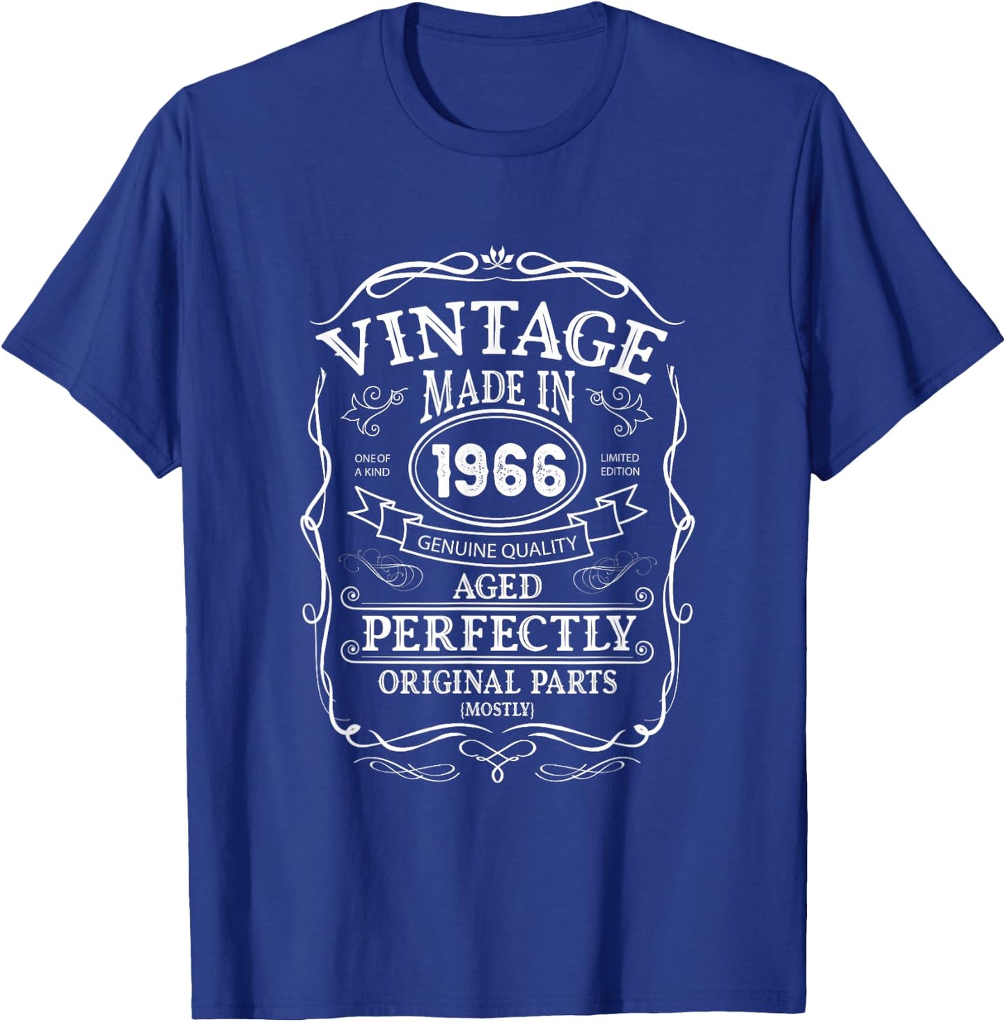 59th Birthday Retro Vintage Design Man Woman 1966 T-Shirt - T-Shirt | Royal