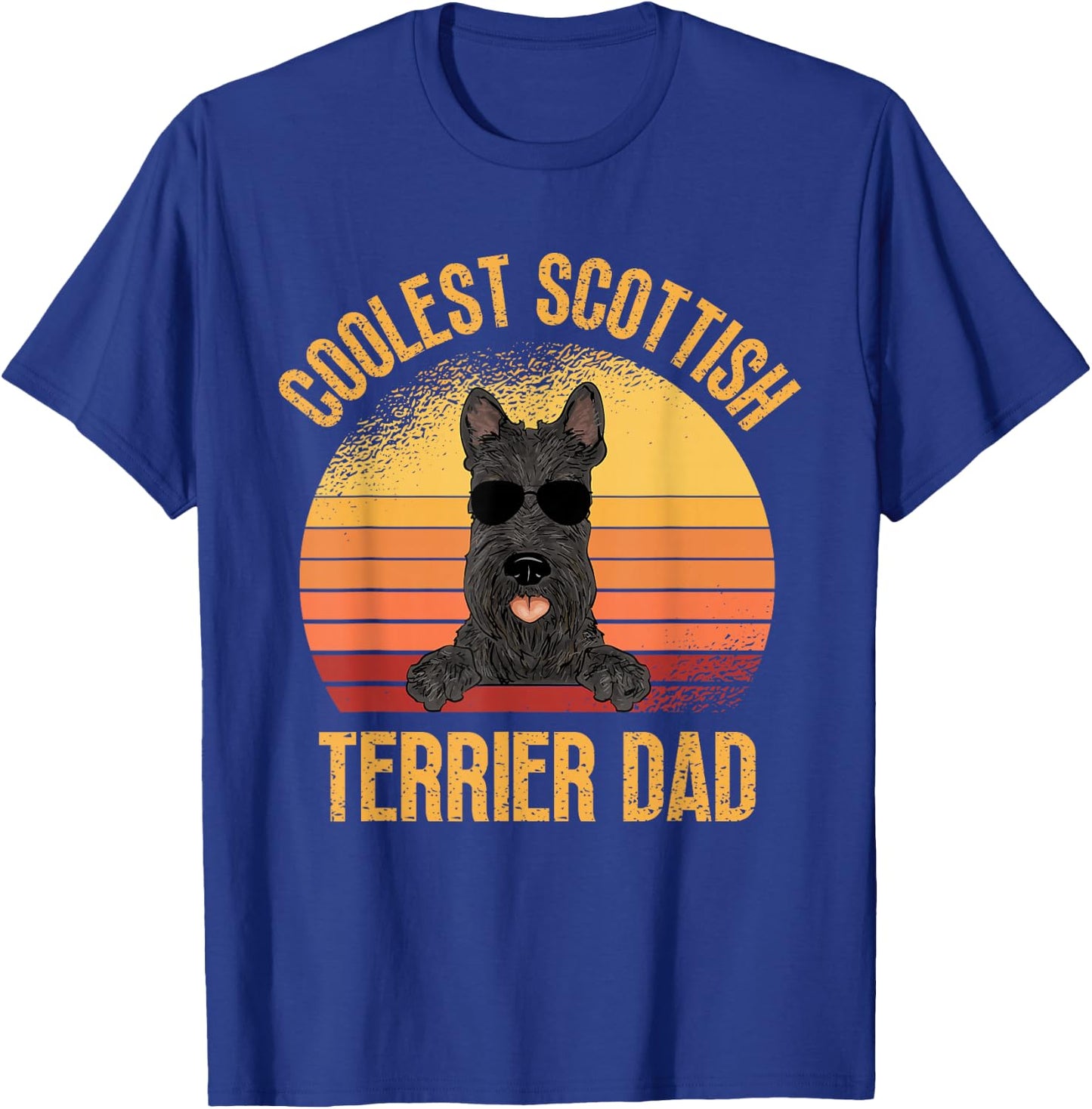 Coolest Scottish Terrier Dad Scottie Dog Dad T-Shirt - T-Shirt | Royal