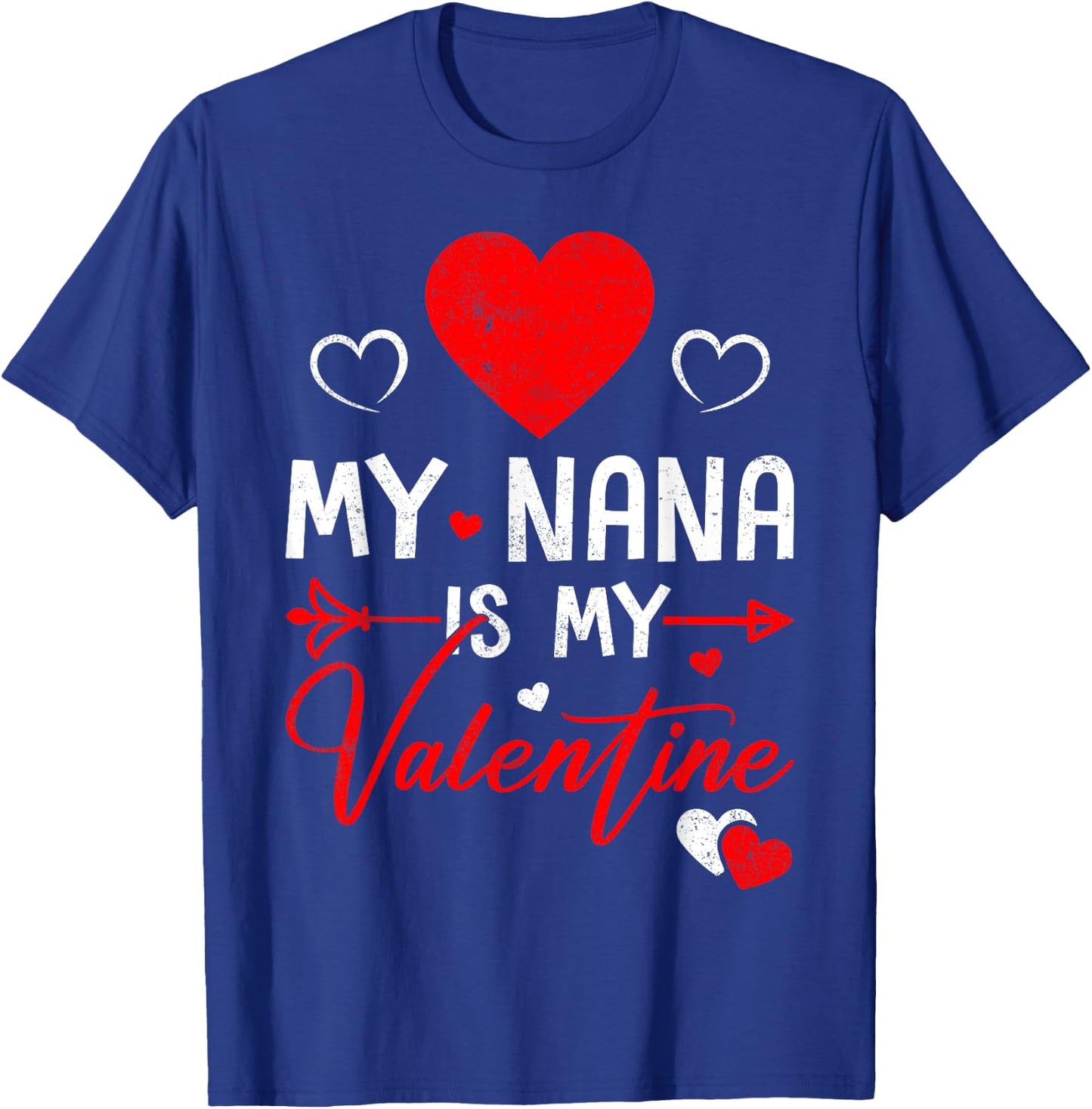 Family Matching Love Heart My Nana Is My Valentine T-Shirt - T-Shirt | Royal