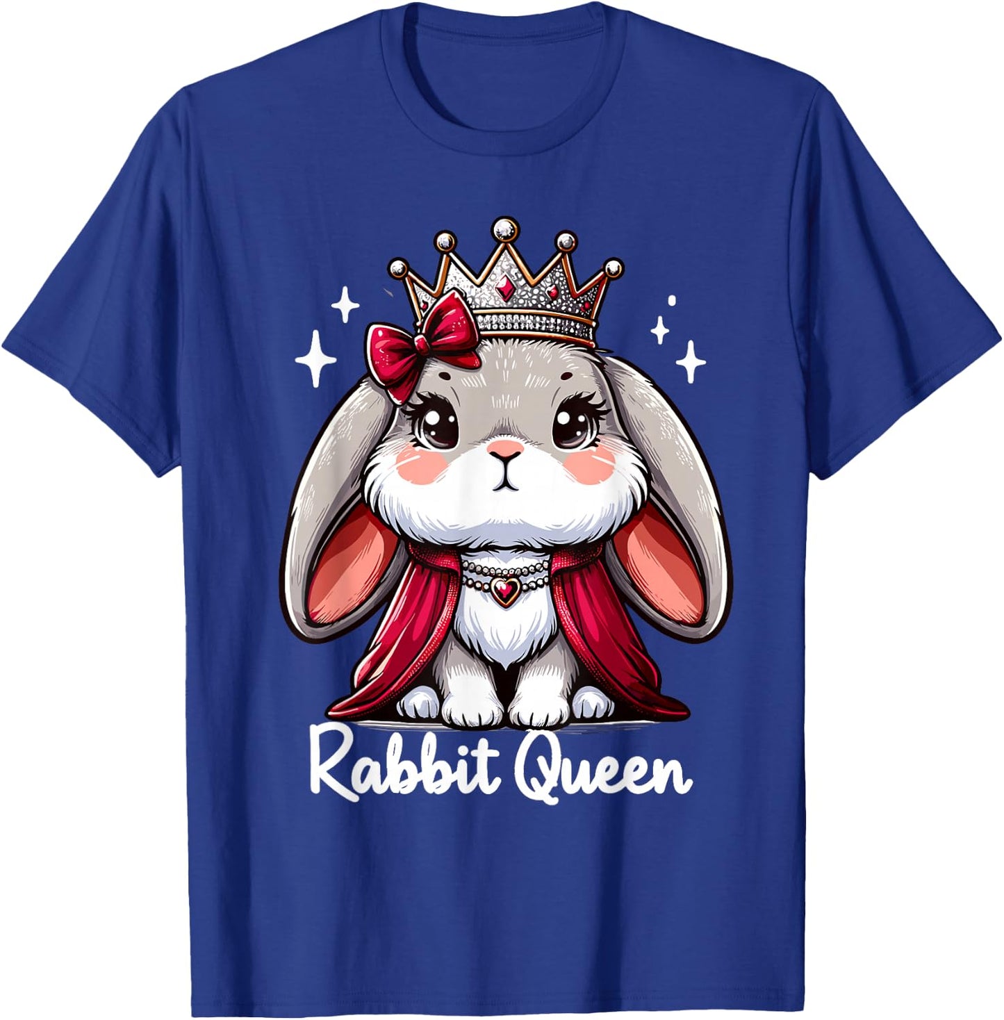 Rabbit Queen | Girls Bunny Lover Design | Rabbit T-Shirt - T-Shirt | Royal